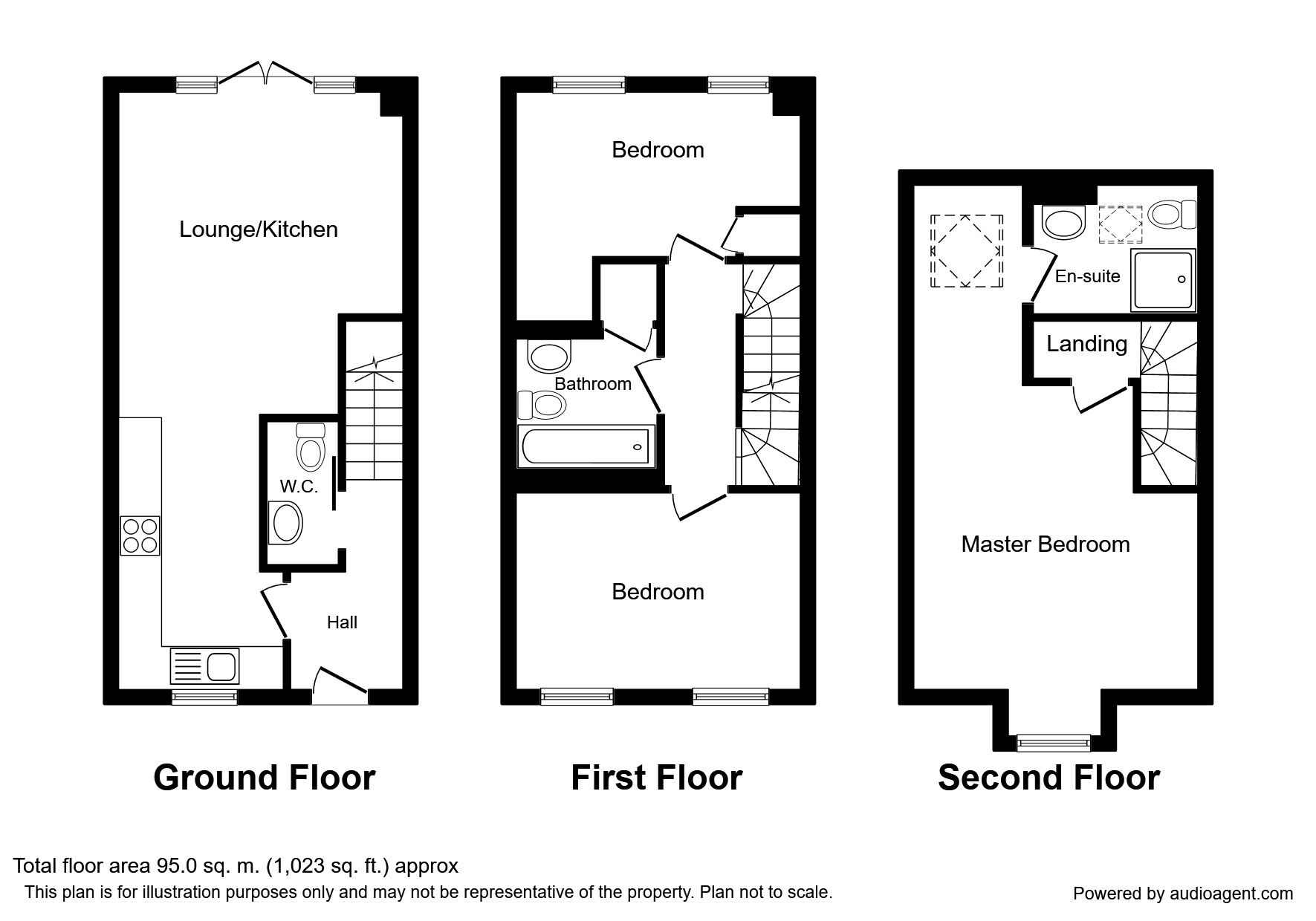 Floorplan of 3 bedroom End Terrace House for sale, Old Mill Way, Castleford, West Yorkshire, WF10