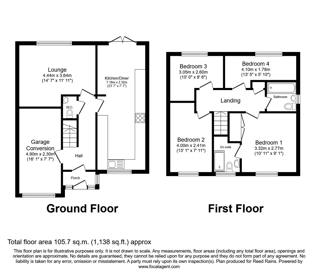 Floorplan of 4 bedroom Detached House for sale, Kingsley Drive, Castleford, Wakefield, WF10