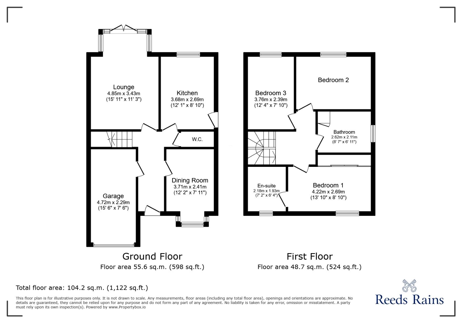 Floorplan of 3 bedroom Detached House for sale, Mapplewell Road, Castleford, West Yorkshire, WF10