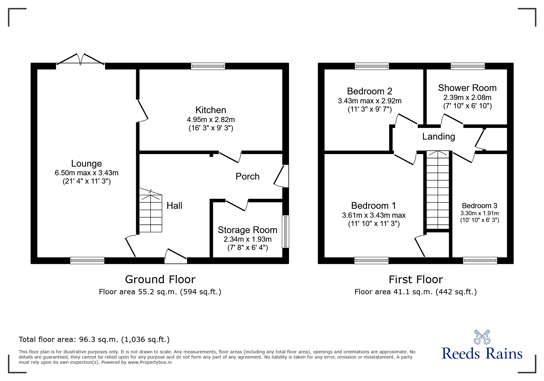 Floorplan of 3 bedroom Semi Detached House for sale, Embleton Road, Methley, West Yorkshire, LS26