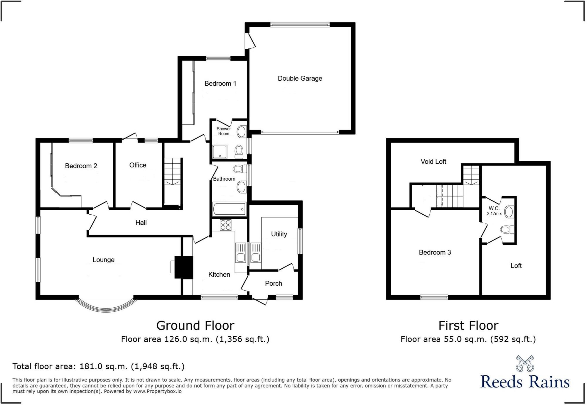 Floorplan of 3 bedroom Detached Bungalow for sale, Chapel Street, Hillam, North Yorkshire, LS25