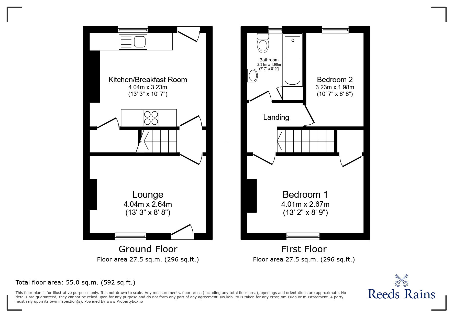 Floorplan of 2 bedroom Mid Terrace House for sale, Cannon Street, Castleford, West Yorkshire, WF10