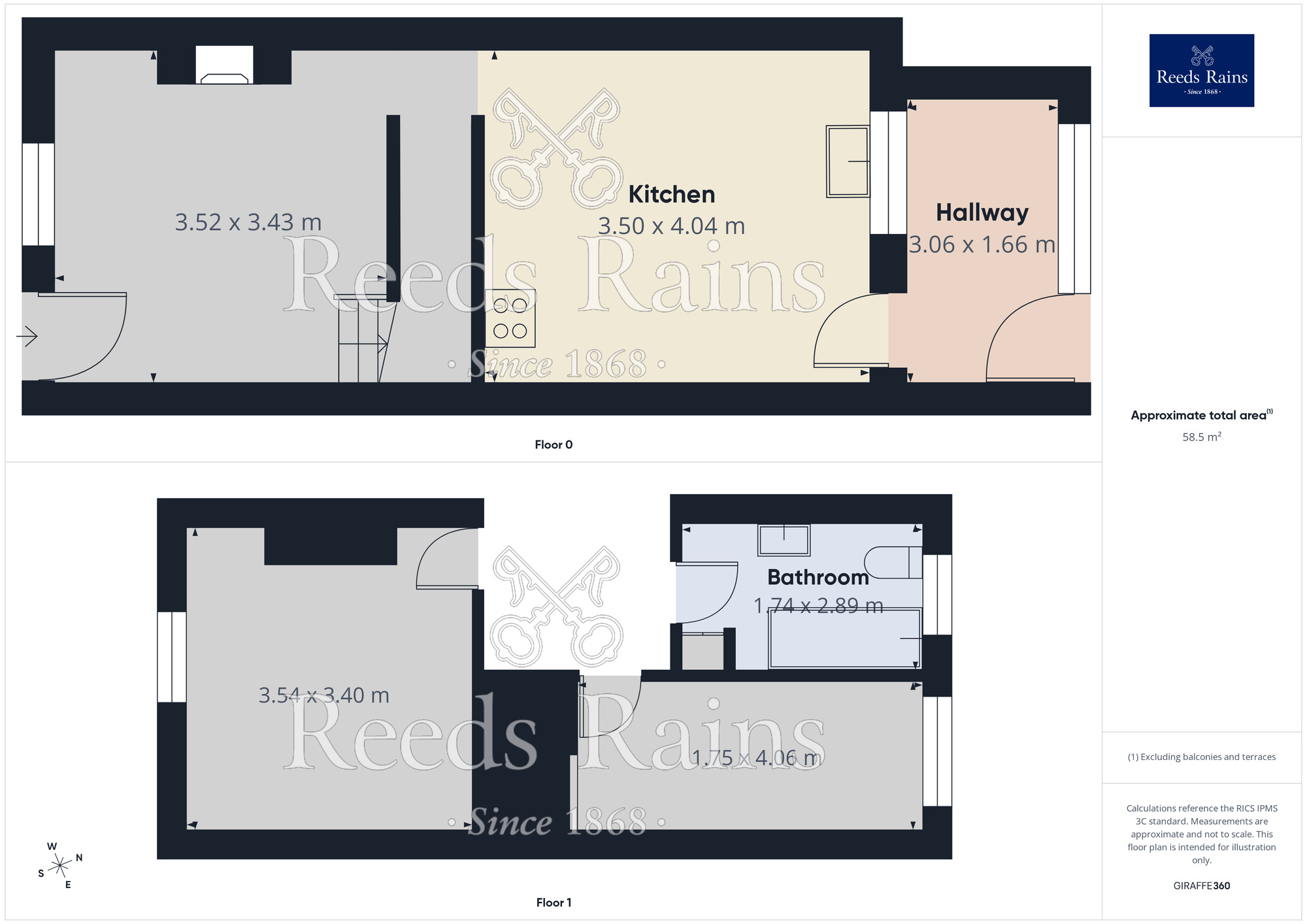 Floorplan of 2 bedroom Mid Terrace House to rent, Crossley Street, Featherstone, West Yorkshire, WF7