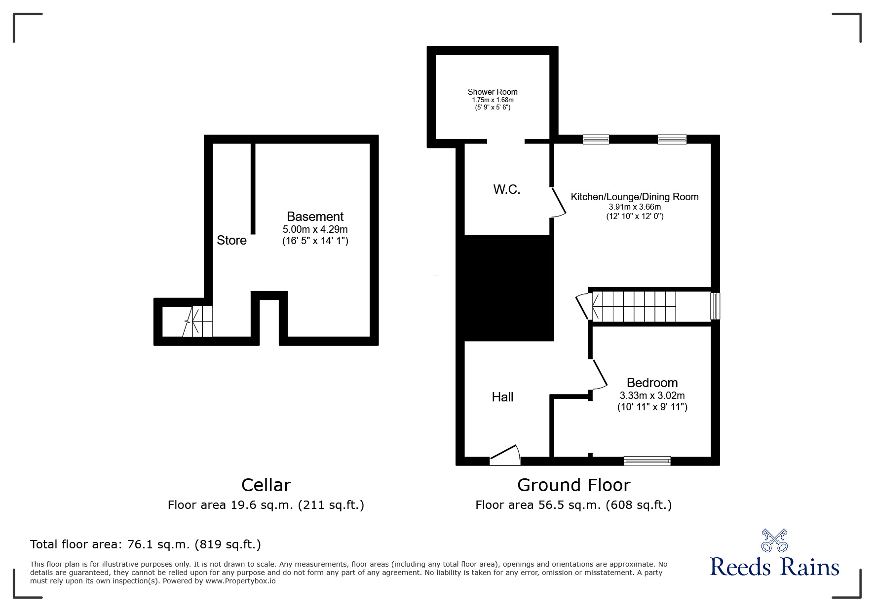 Floorplan of 1 bedroom  Flat to rent, Poplar Avenue, Castleford, West Yorkshire, WF10