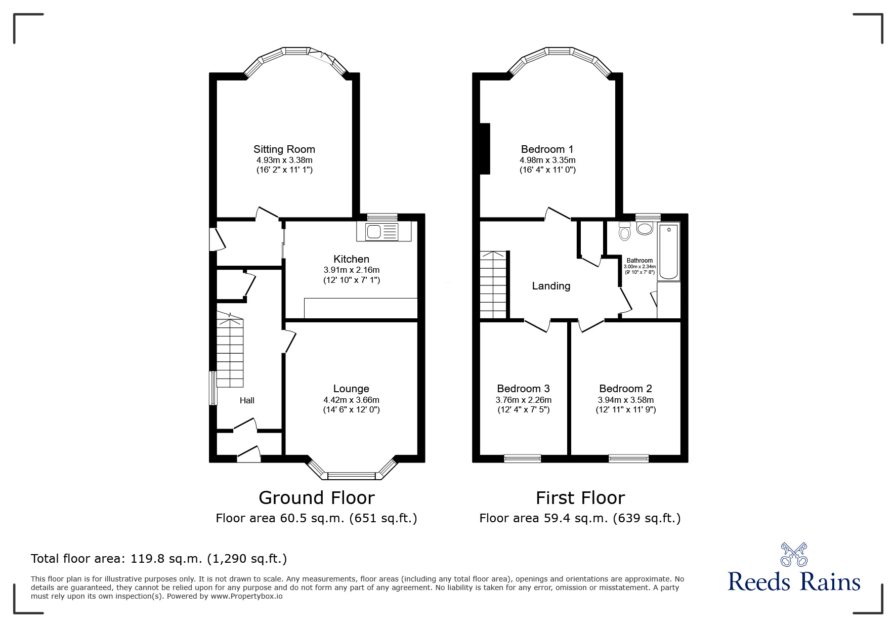 Floorplan of 3 bedroom Semi Detached House for sale, Methley Road, Castleford, West Yorkshire, WF10