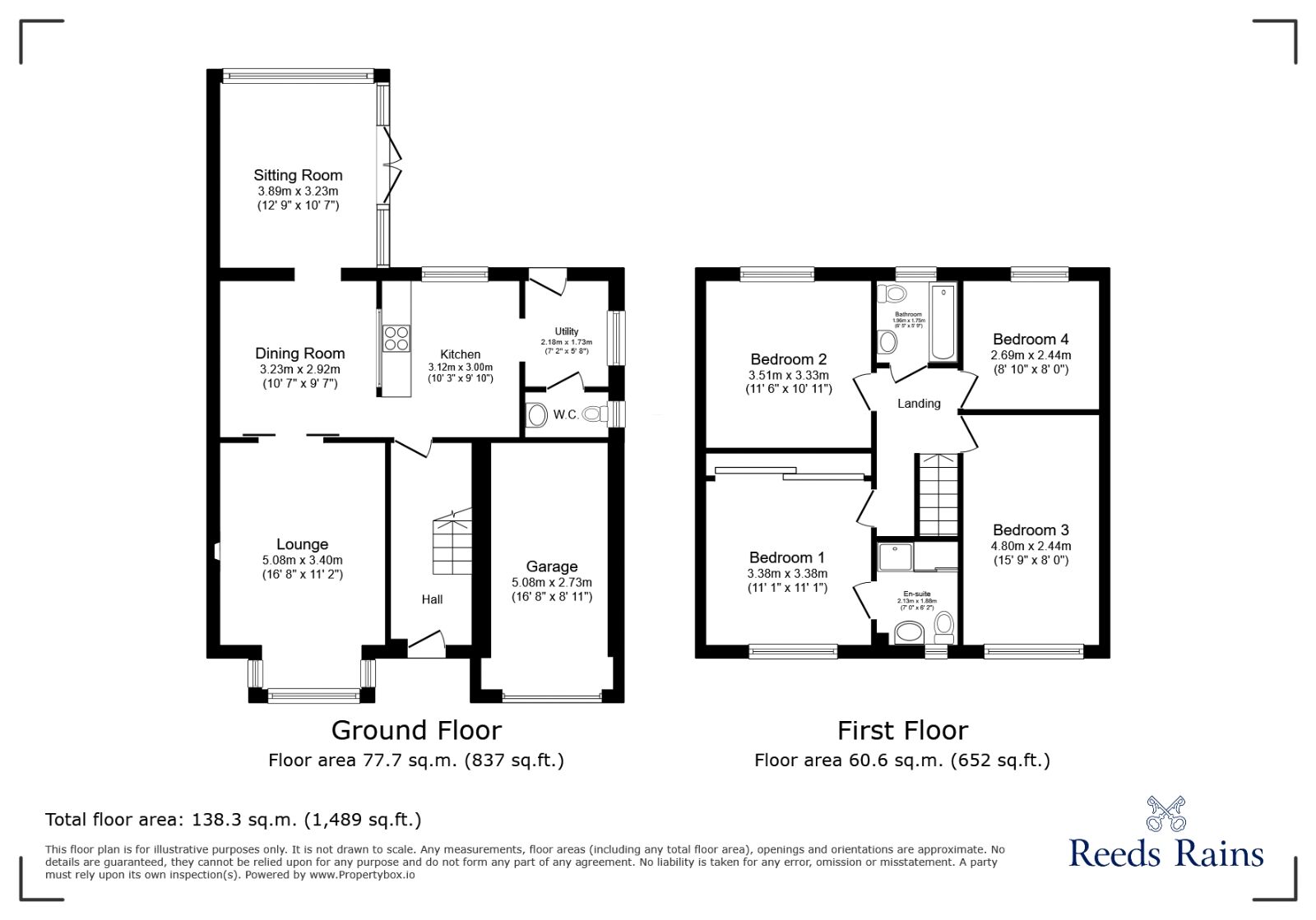 Floorplan of 4 bedroom Detached House for sale, Dunniwood Drive, Castleford, West Yorkshire, WF10
