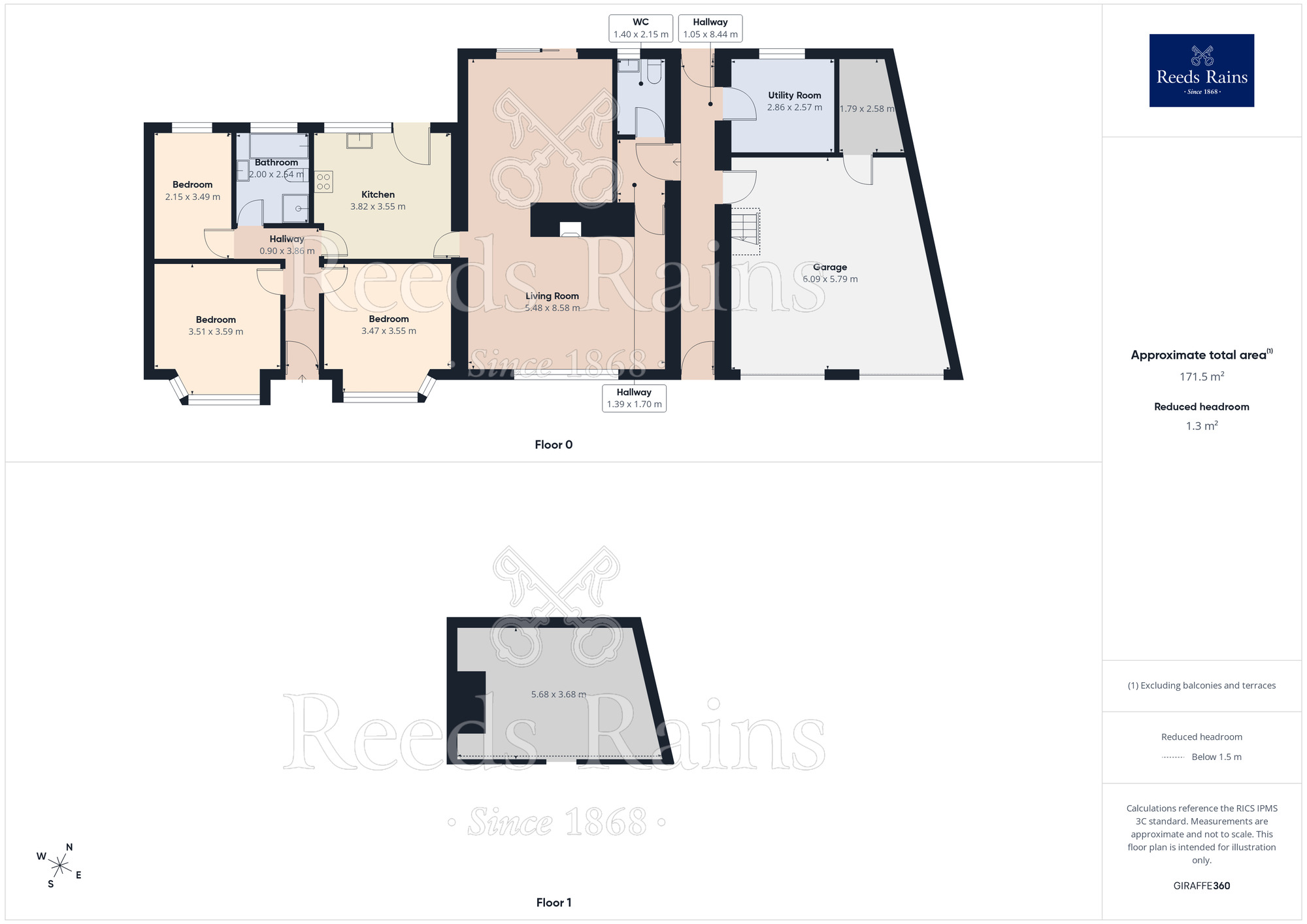 Floorplan of 3 bedroom Detached Bungalow for sale, Wood Lane, Castleford, West Yorkshire, WF10