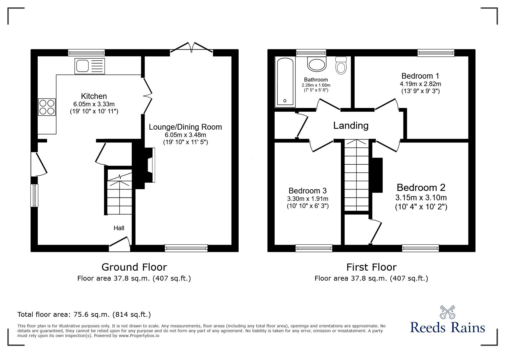 Floorplan of 3 bedroom Semi Detached House for sale, Elizabeth Drive, Castleford, West Yorkshire, WF10