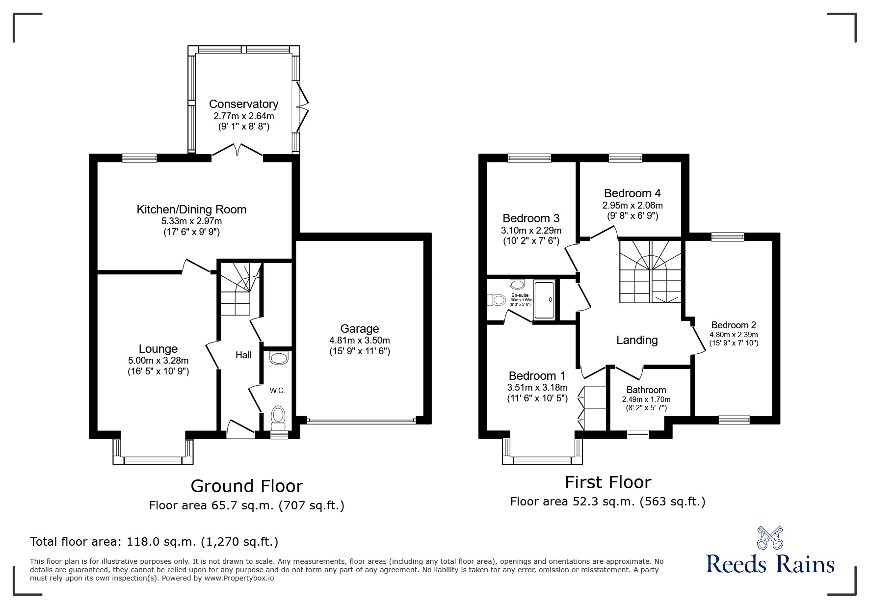 Floorplan of 3 bedroom Mid Terrace House for sale, Lidgett Square, Allerton Bywater, West Yorkshire, WF10