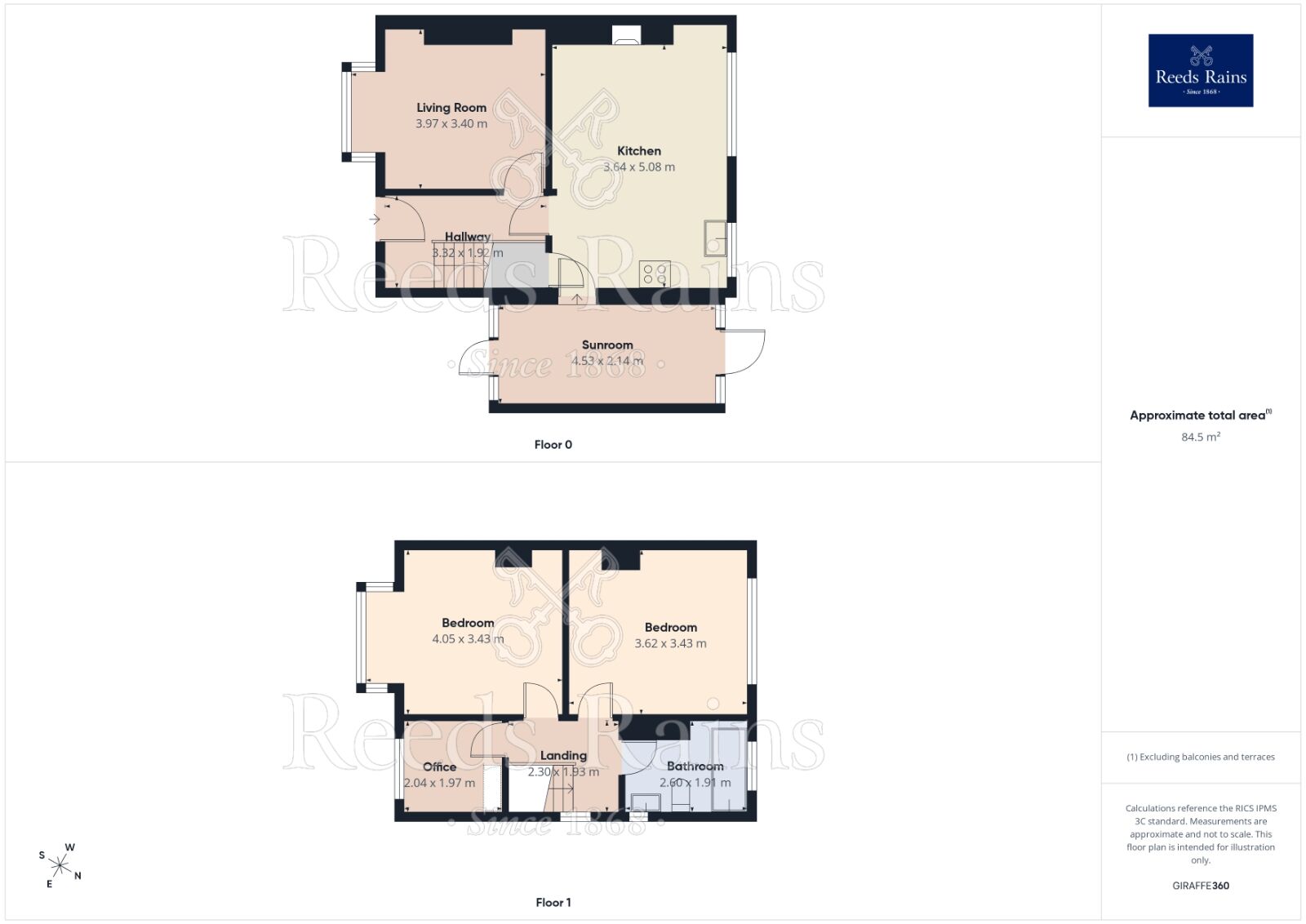 Floorplan of 3 bedroom Semi Detached House for sale, Holywell Lane, Castleford, West Yorkshire, WF10