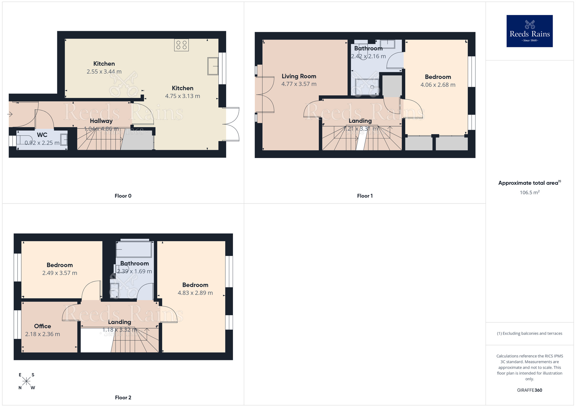 Floorplan of 4 bedroom Semi Detached House for sale, Warren House Road, Allerton Bywater, West Yorkshire, WF10