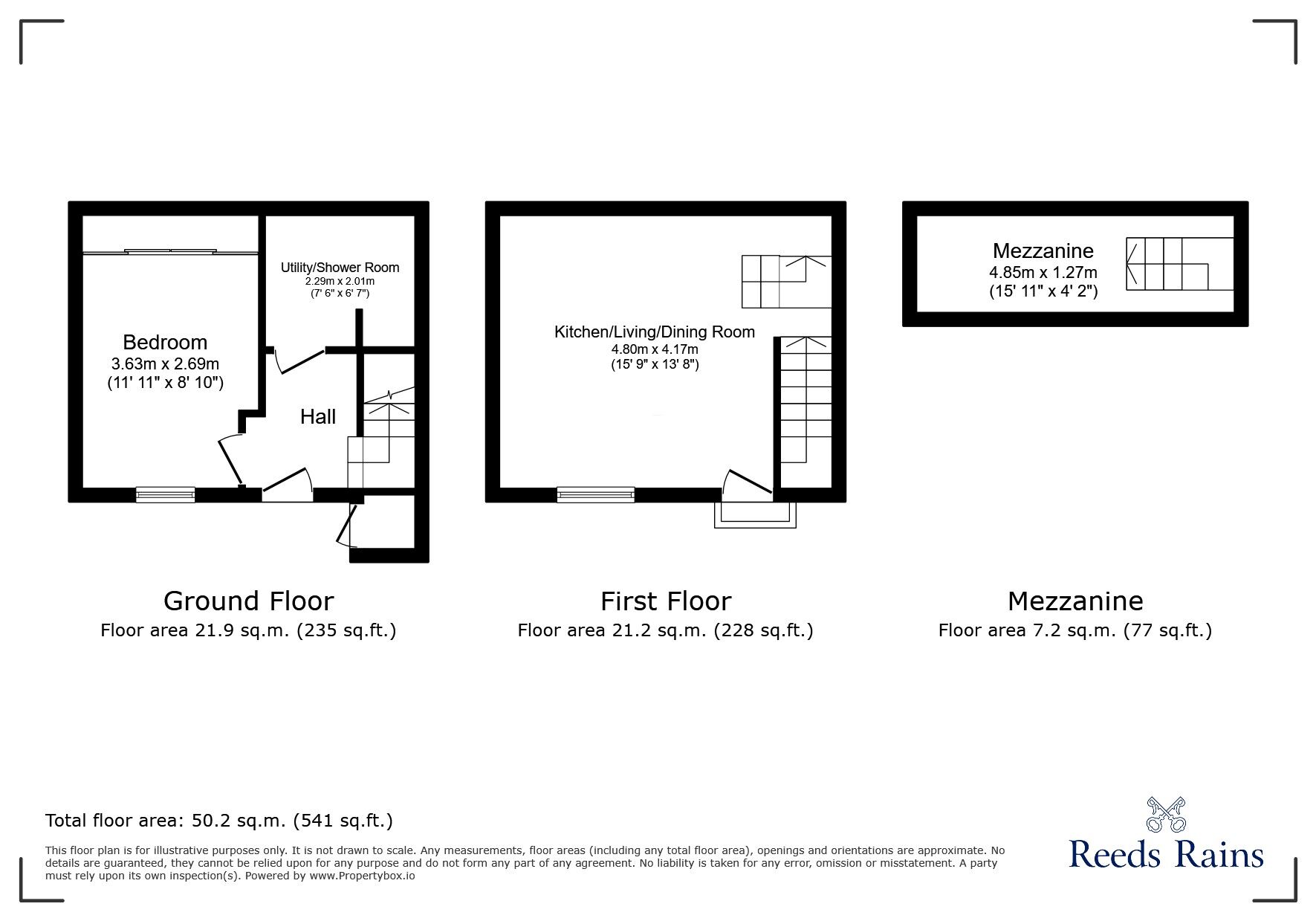 Floorplan of 1 bedroom Mid Terrace House for sale, Morris Road, Castleford, West Yorkshire, WF10