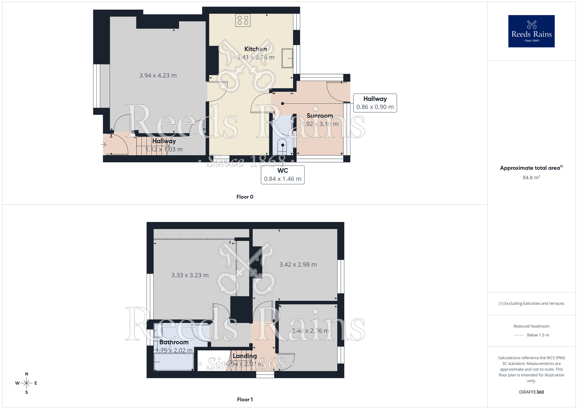 Floorplan of 3 bedroom Semi Detached House for sale, Fryston Road, Castleford, West Yorkshire, WF10