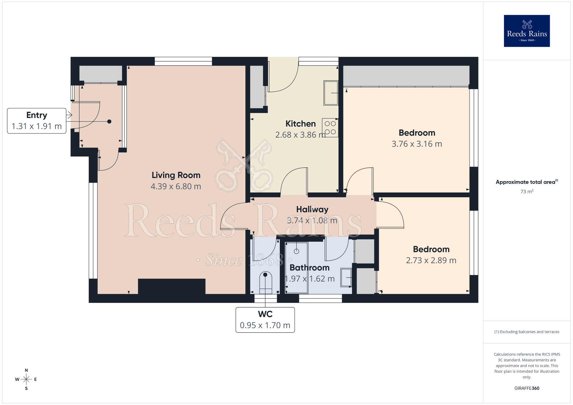 Floorplan of 2 bedroom Detached Bungalow for sale, The Paddock, Castleford, West Yorkshire, WF10