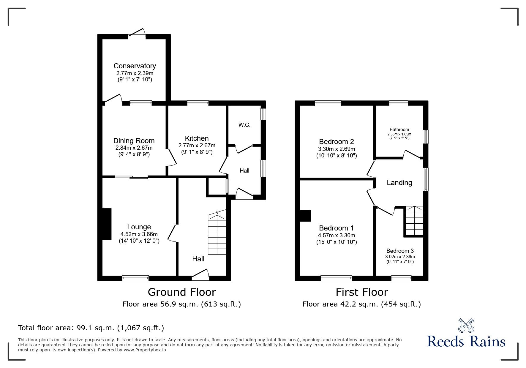 Floorplan of 3 bedroom Semi Detached House for sale, Green Lane, Kippax, West Yorkshire, LS25