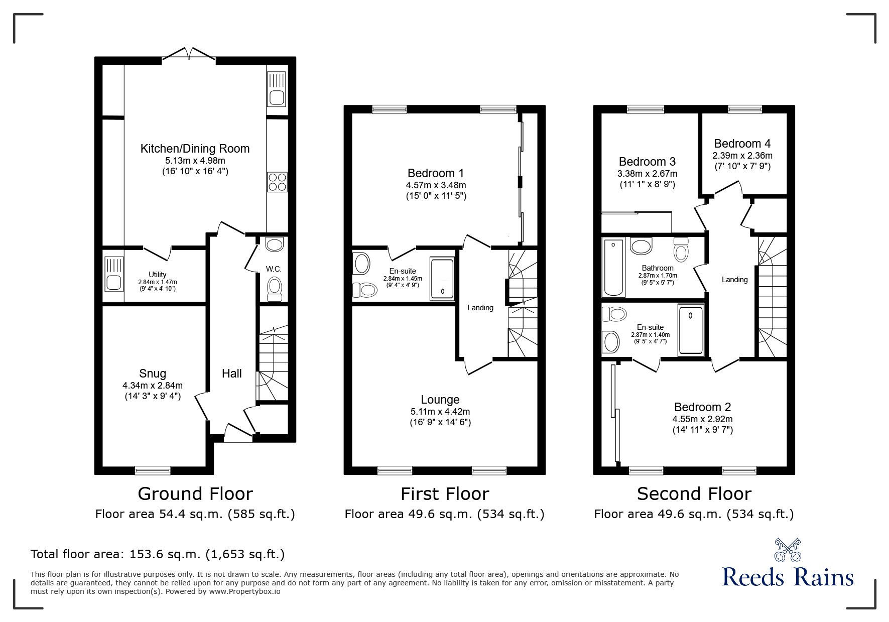 Floorplan of 4 bedroom Semi Detached House for sale, Haydock Avenue, Castleford, West Yorkshire, WF10