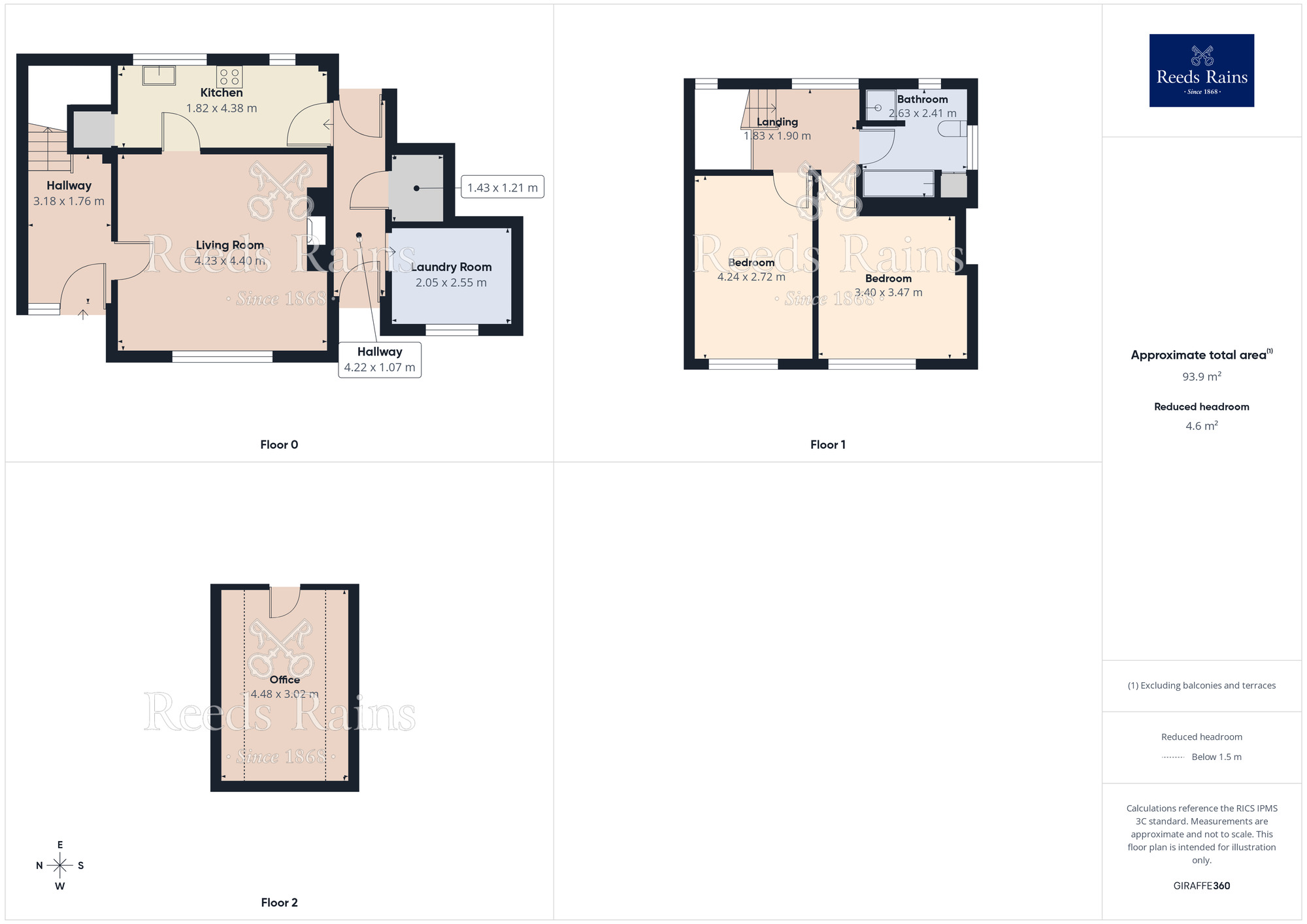 Floorplan of 2 bedroom Semi Detached House for sale, Churchville Terrace, Micklefield, West Yorkshire, LS25
