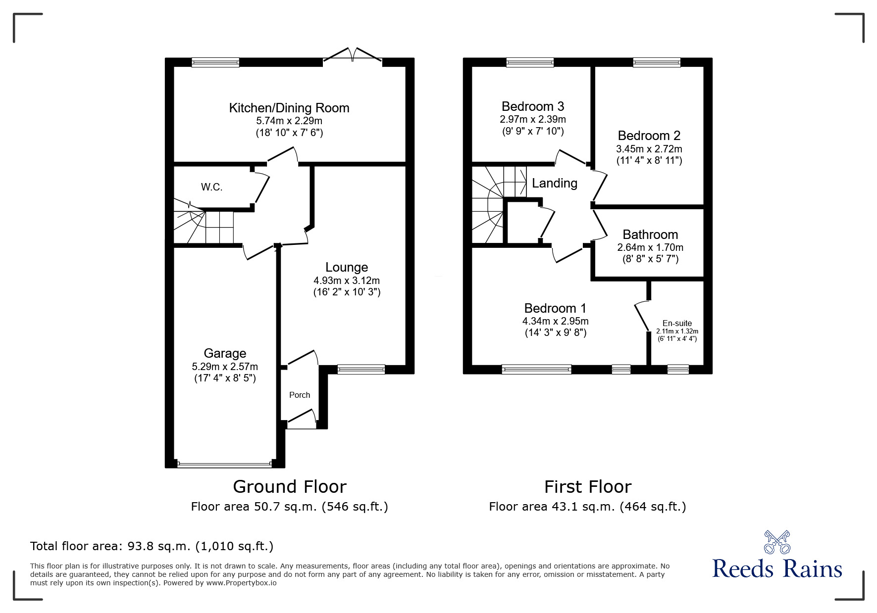 Floorplan of 3 bedroom Detached House for sale, Woolley Hart Way, Castleford, West Yorkshire, WF10
