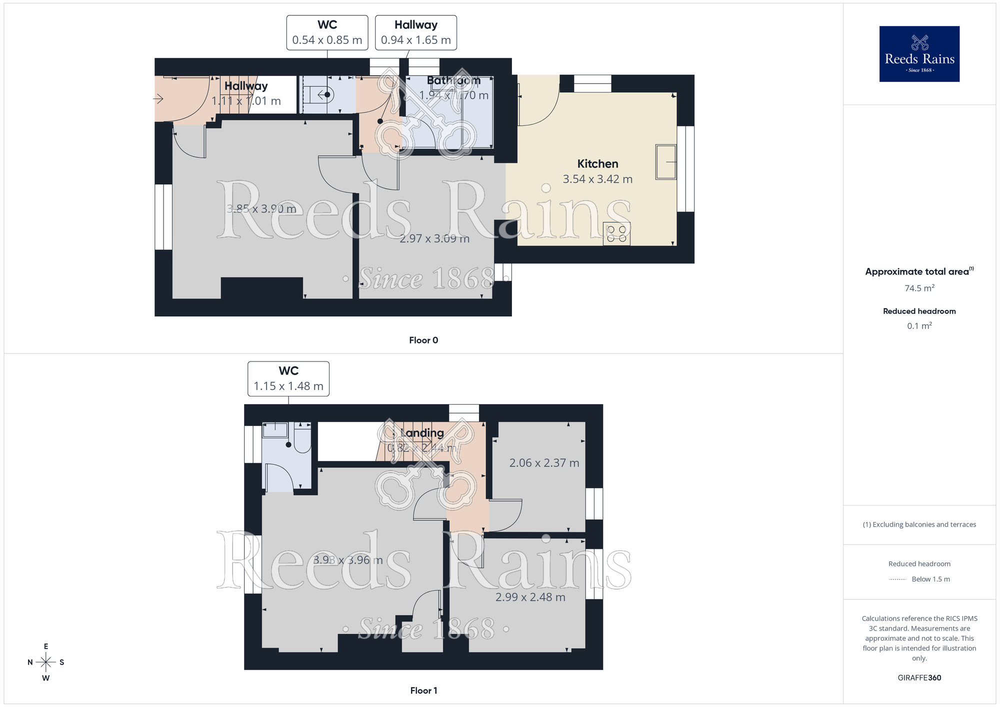 Floorplan of 3 bedroom Semi Detached House for sale, Airedale Road, Castleford, West Yorkshire, WF10
