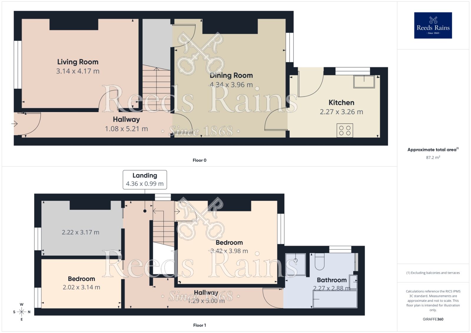 Floorplan of 3 bedroom End Terrace House for sale, Smawthorne Lane, Castleford, West Yorkshire, WF10