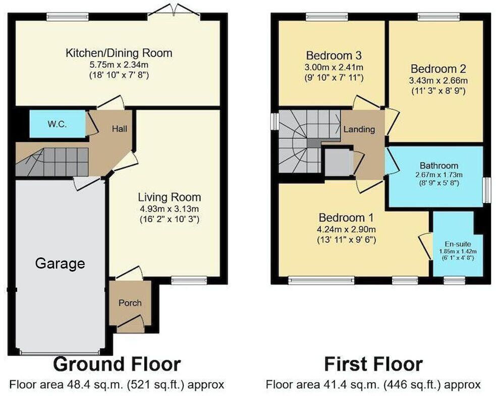Floorplan of 3 bedroom Detached House for sale, Taylor Road, Castleford, West Yorkshire, WF10