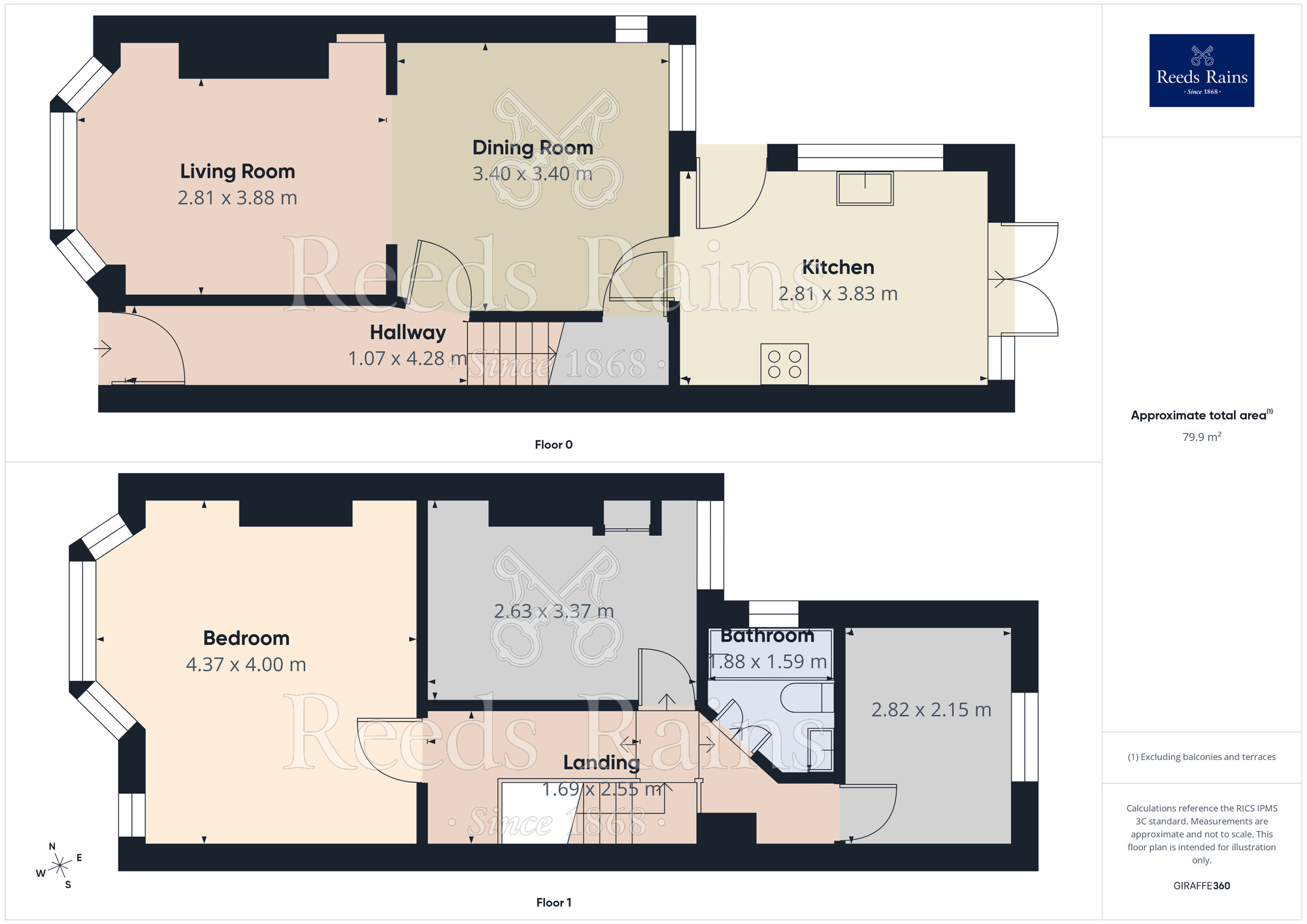 Floorplan of 3 bedroom Semi Detached House for sale, Aketon Road, Castleford, West Yorkshire, WF10