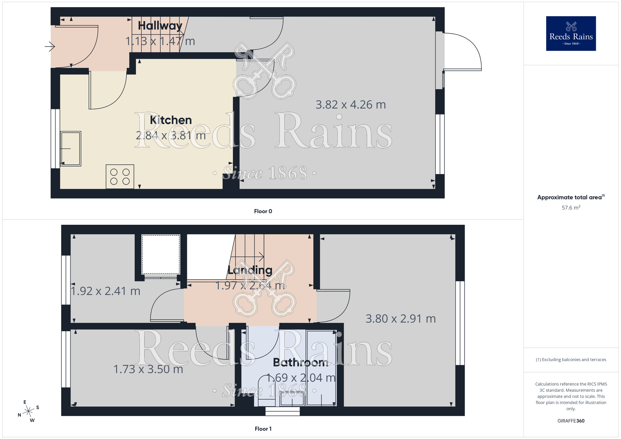 Floorplan of 3 bedroom Mid Terrace House for sale, Leeds Road, Cutsyke, West Yorkshire, WF10