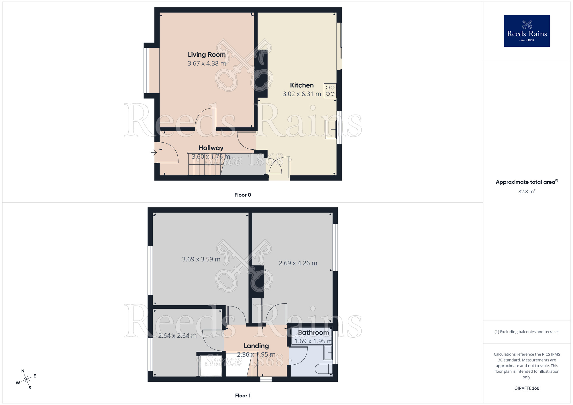 Floorplan of 3 bedroom Semi Detached House for sale, Lime Tree Crescent, Kippax, West Yorkshire, LS25