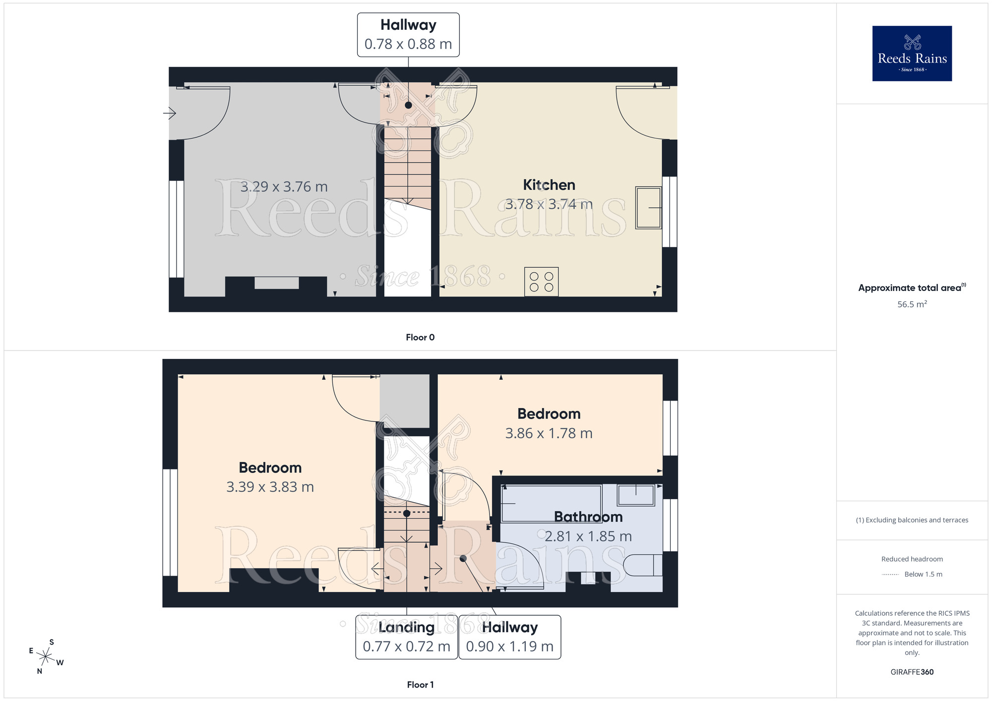 Floorplan of 2 bedroom Mid Terrace House for sale, School Street, Castleford, West Yorkshire, WF10