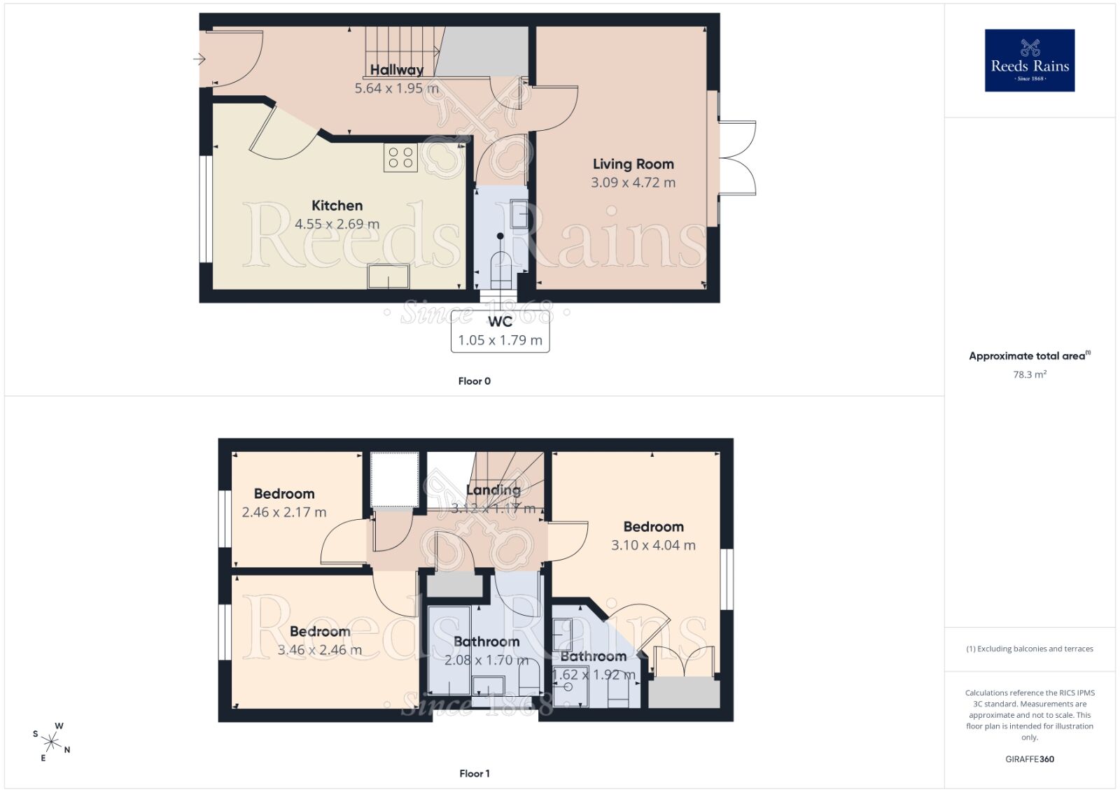 Floorplan of 3 bedroom Semi Detached House for sale, Swift Way, Castleford, West Yorkshire, WF10