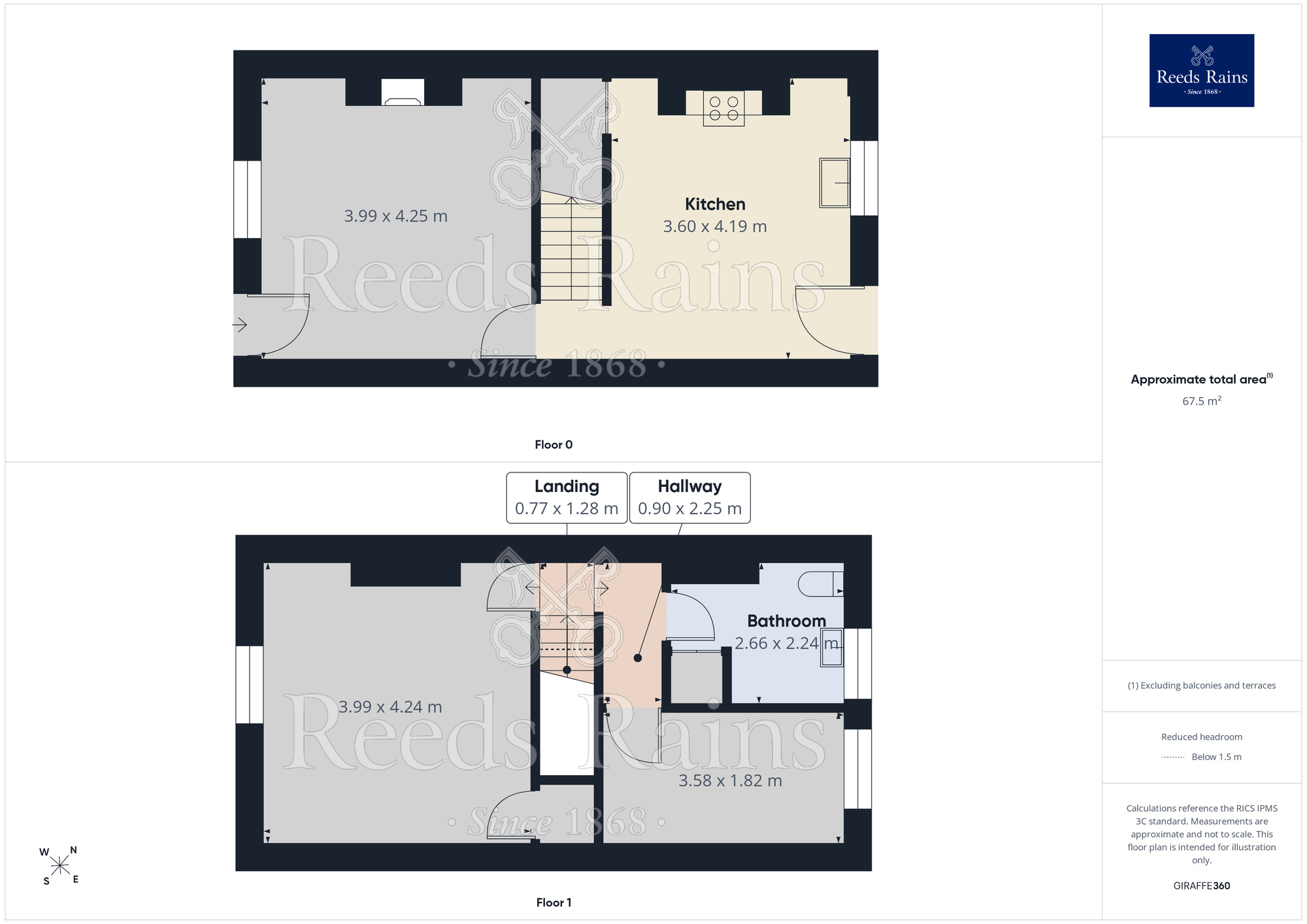 Floorplan of 2 bedroom Mid Terrace House to rent, Wood Street, Castleford, West Yorkshire, WF10