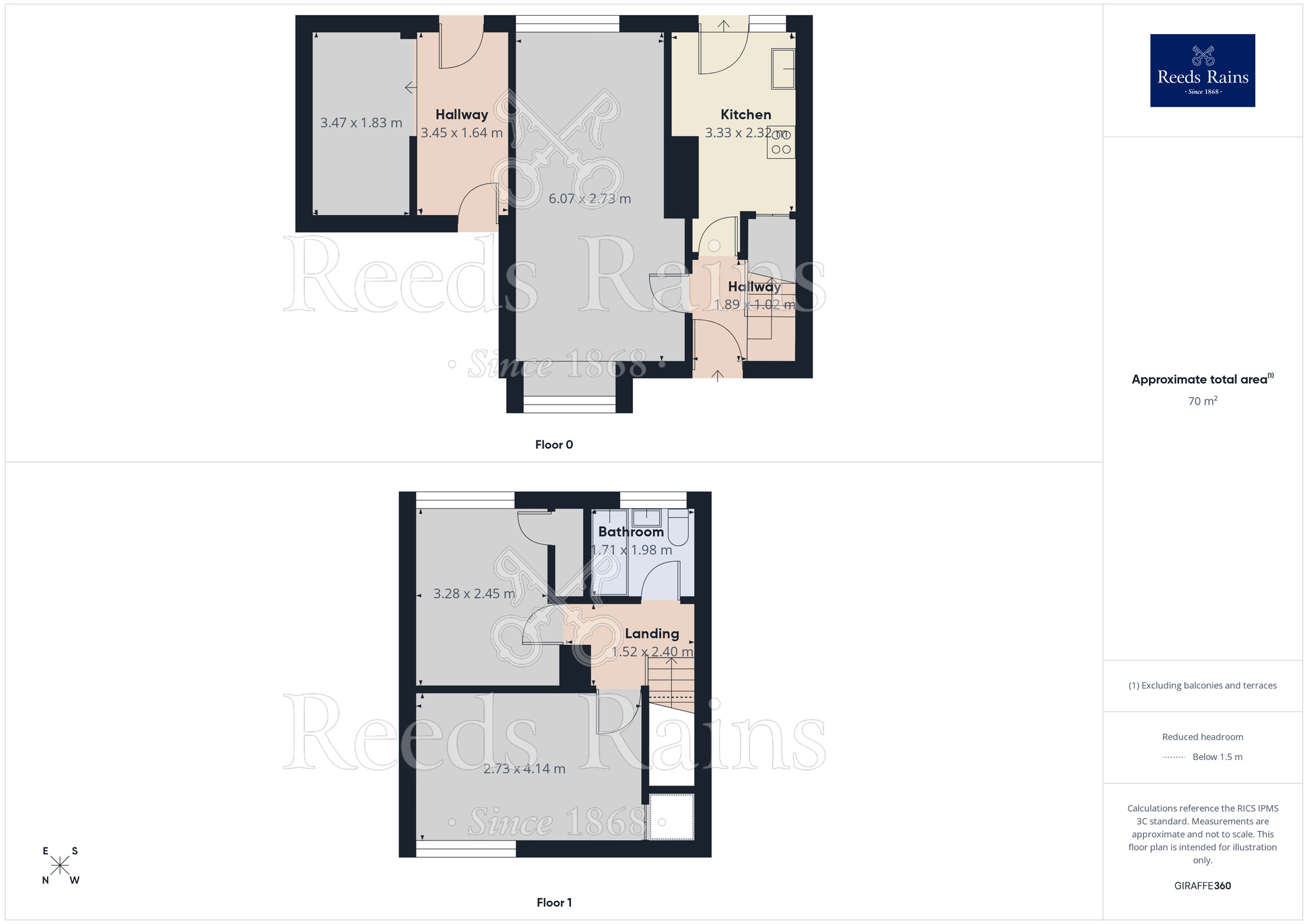 Floorplan of 2 bedroom End Terrace House for sale, Keswick Drive, Castleford, West Yorkshire, WF10