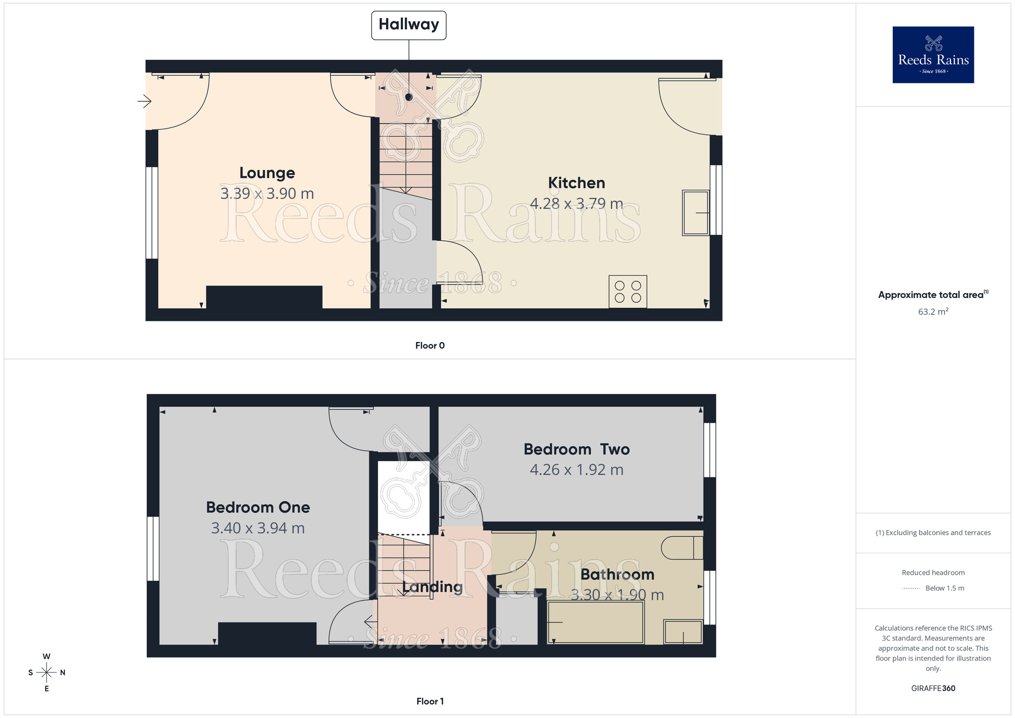 Floorplan of 2 bedroom Mid Terrace House to rent, Glebe Street, Castleford, West Yorkshire, WF10