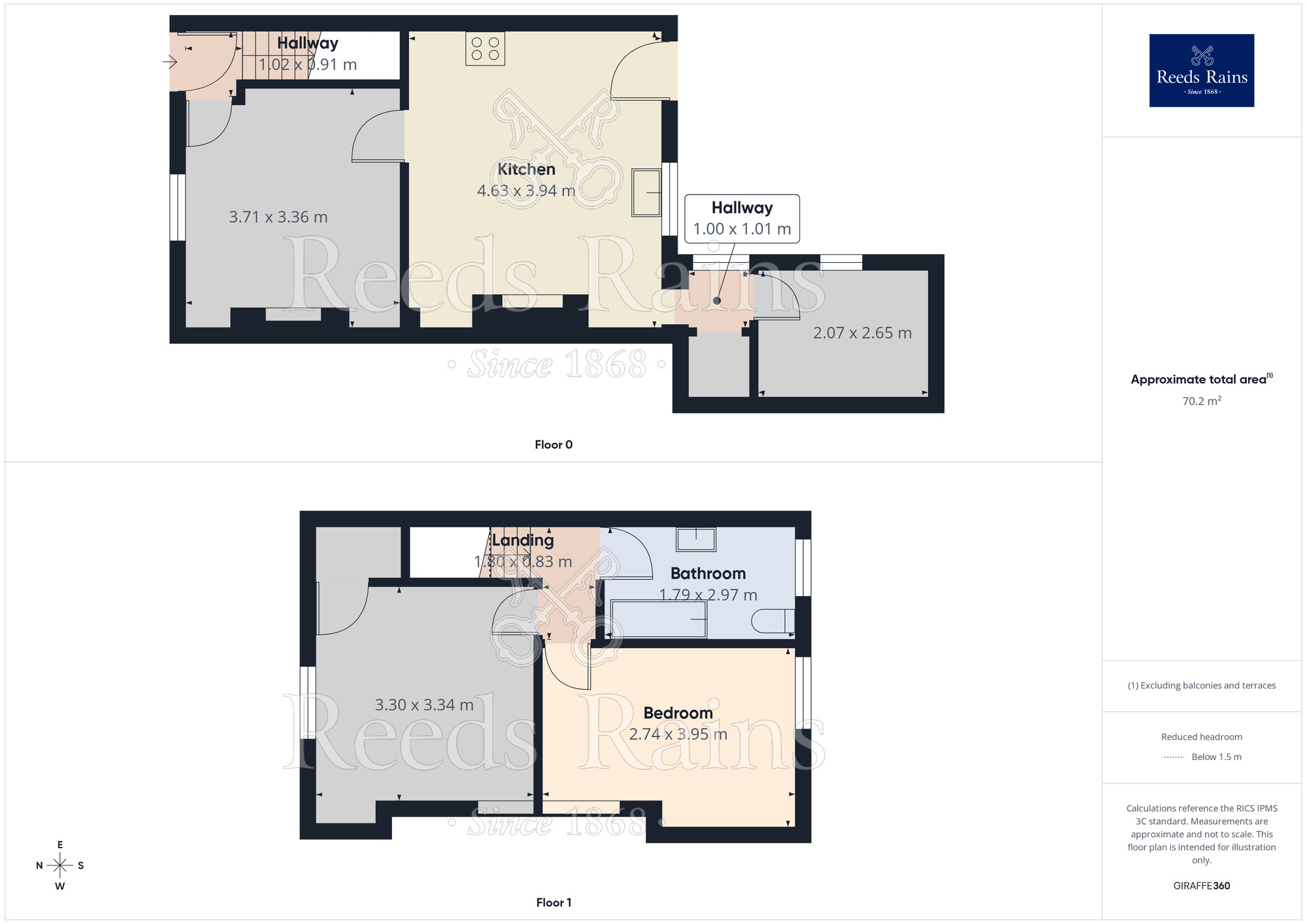 Floorplan of 2 bedroom Mid Terrace House for sale, Brook Street, Castleford, West Yorkshire, WF10