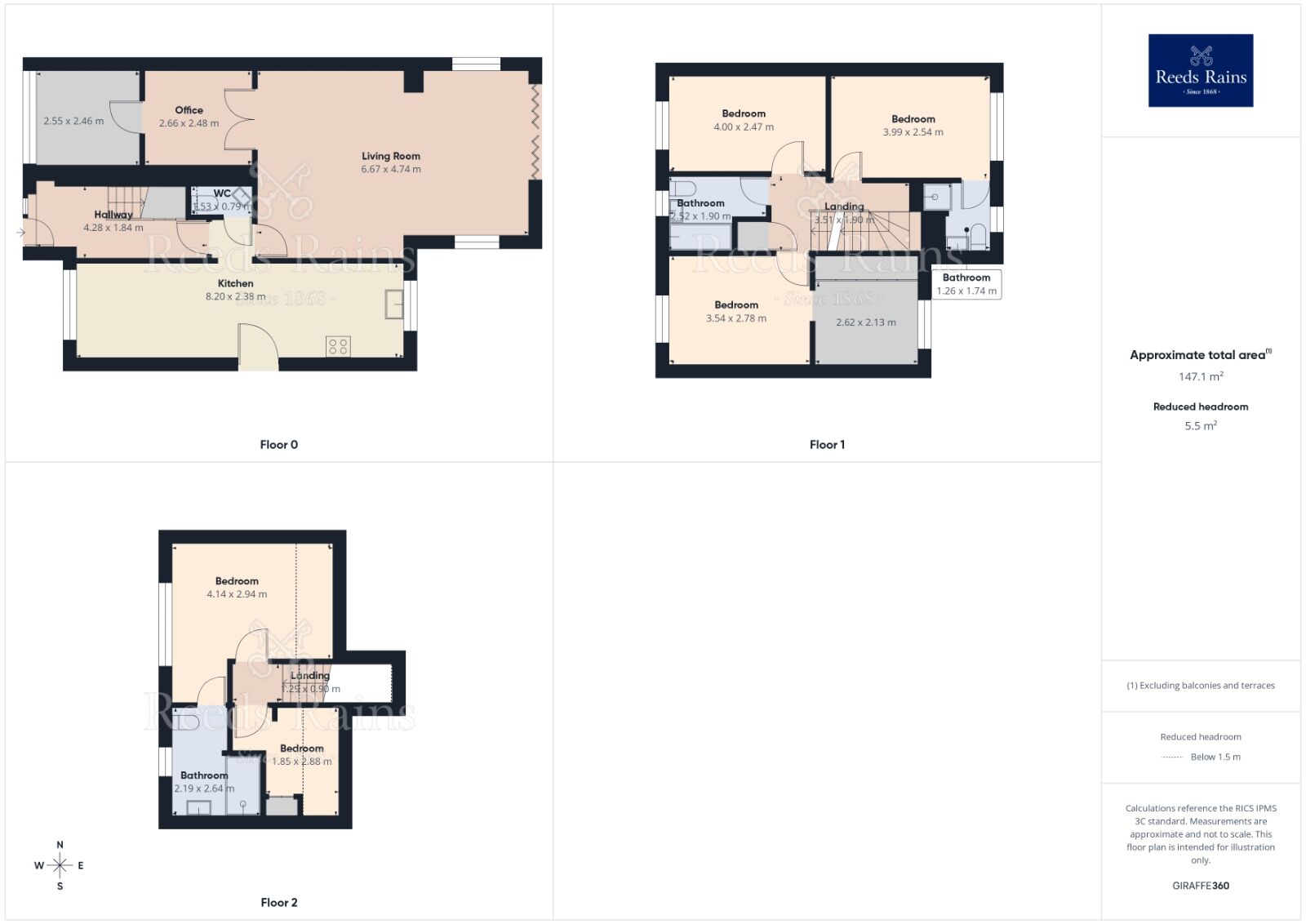 Floorplan of 5 bedroom Detached House for sale, Champion Avenue, Castleford, West Yorkshire, WF10