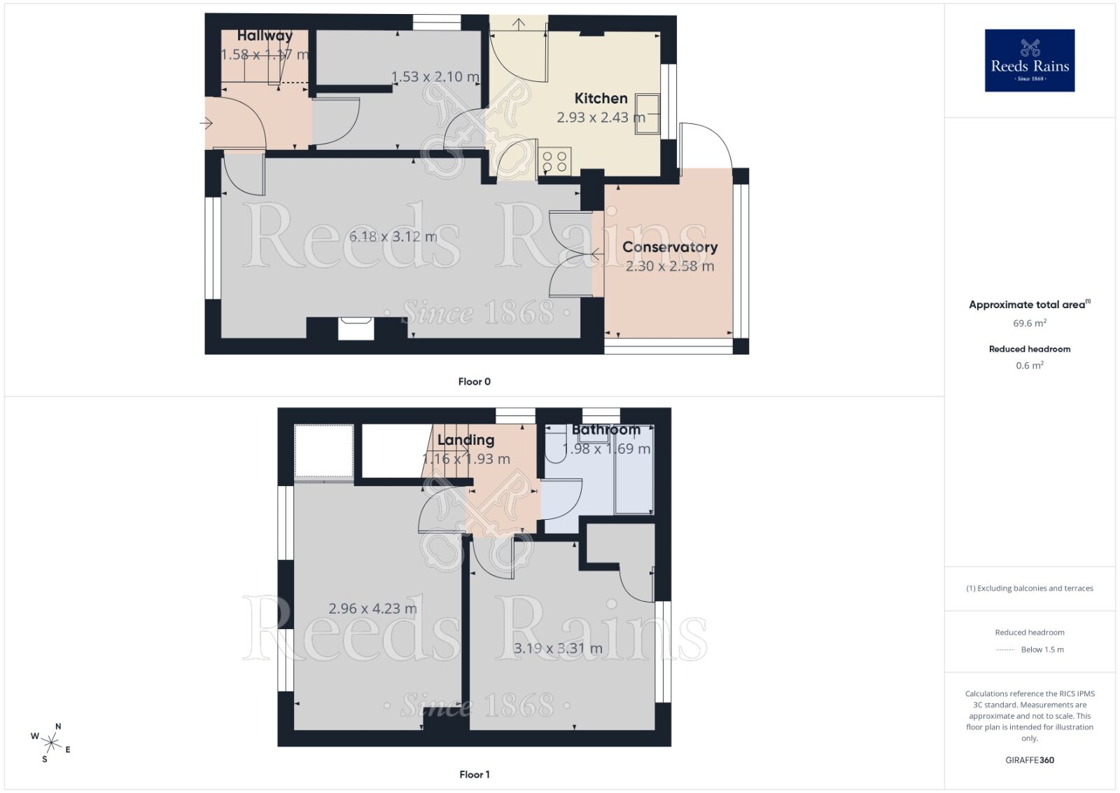 Floorplan of 2 bedroom Semi Detached House for sale, Gannet Close, Castleford, West Yorkshire, WF10