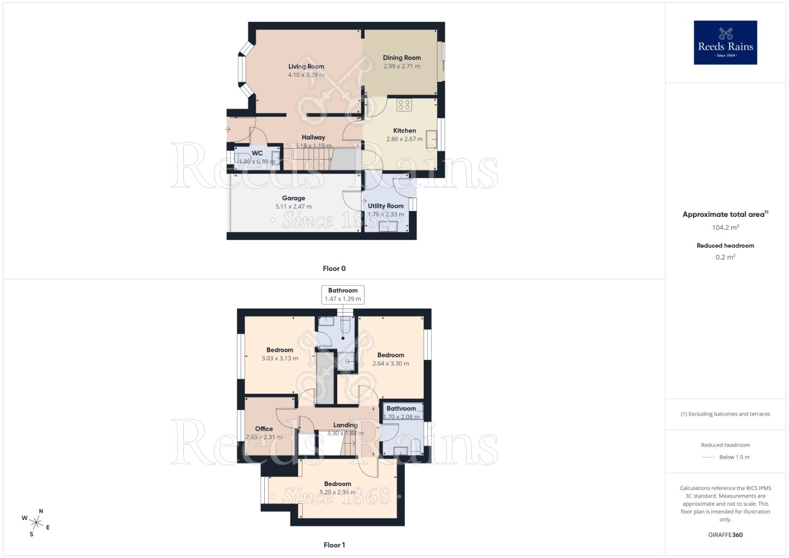 Floorplan of 4 bedroom Detached House for sale, Gypsy Lane, Castleford, West Yorkshire, WF10