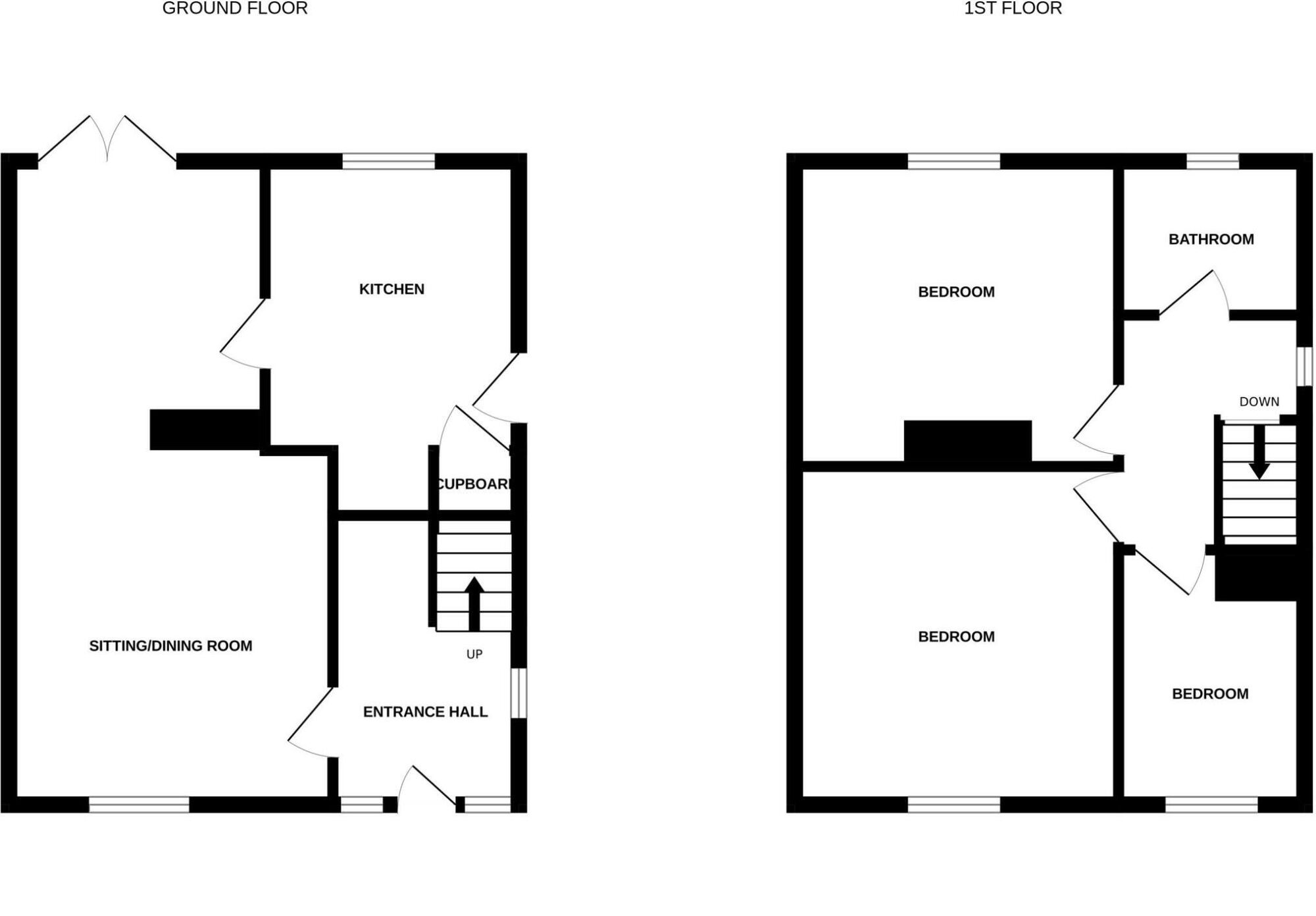Floorplan of 3 bedroom Semi Detached House to rent, Acacia Green, Pontefract, West Yorkshire, WF8