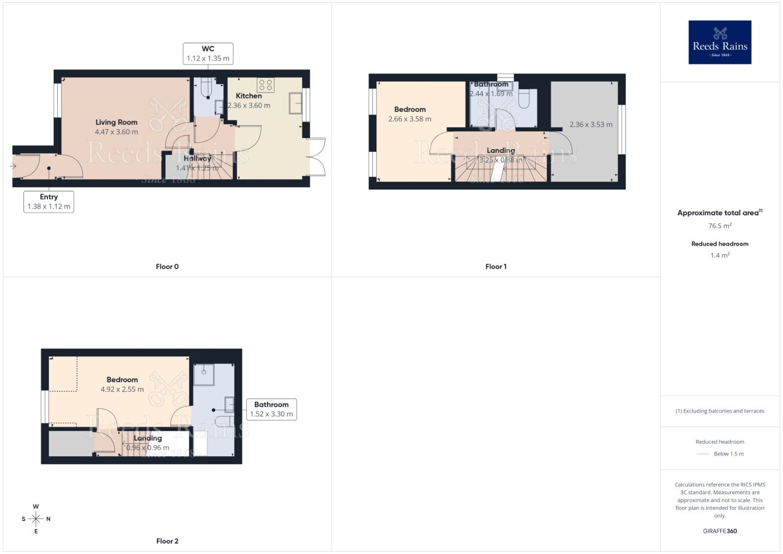 Floorplan of 3 bedroom Semi Detached House for sale, Frobisher Avenue, Castleford, West Yorkshire, WF10