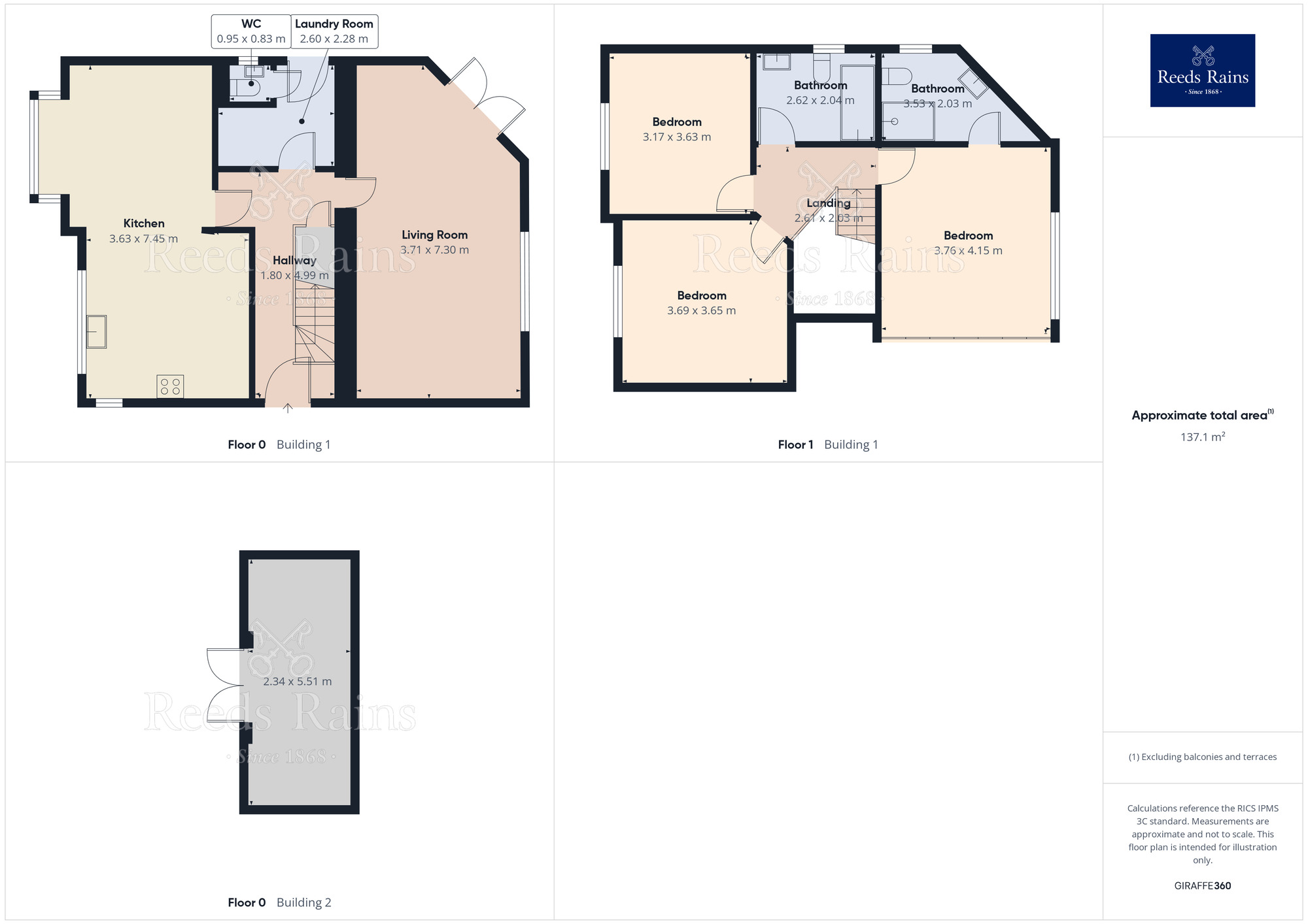 Floorplan of 3 bedroom Detached House for sale, Sheepwalk Lane, Castleford, West Yorkshire, WF10