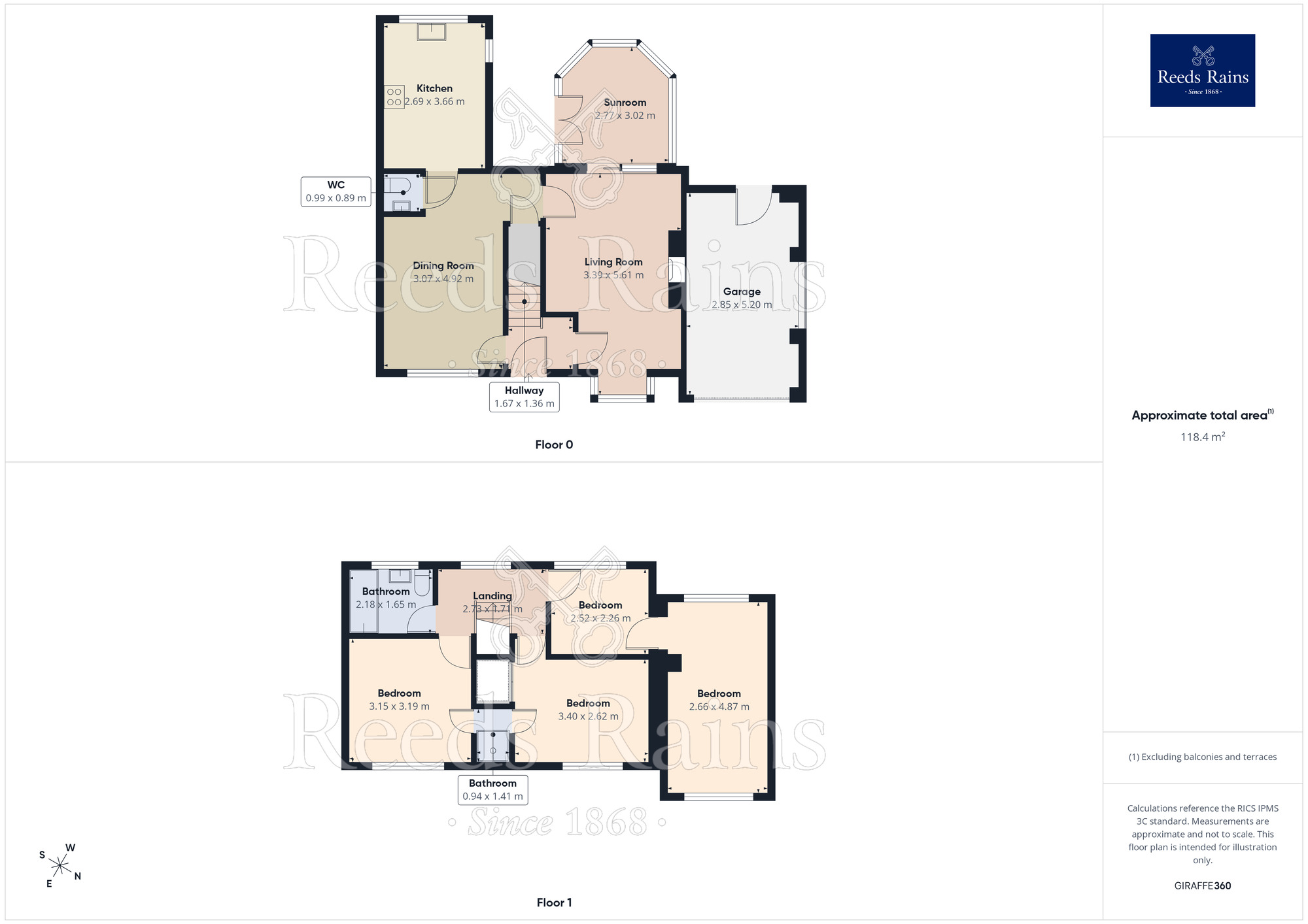 Floorplan of 4 bedroom Detached House for sale, Hillcrest Road, Castleford, West Yorkshire, WF10