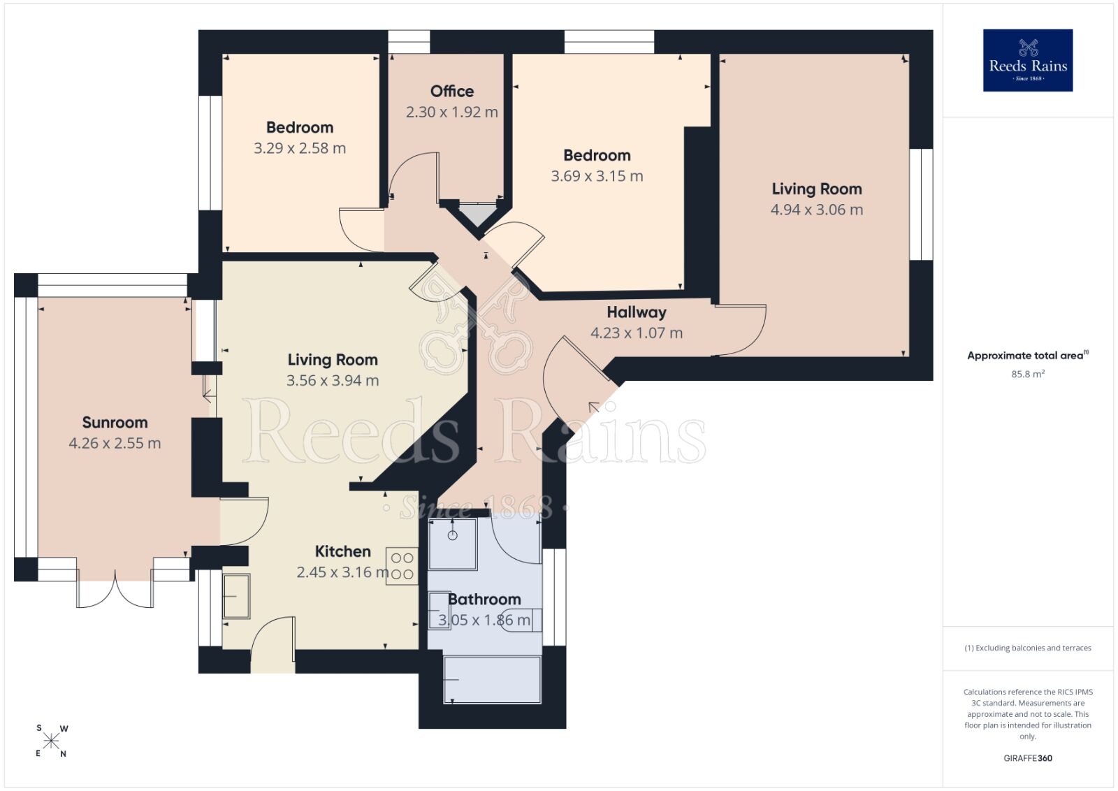 Floorplan of 3 bedroom Detached Bungalow for sale, Holywell Lane, Castleford, West Yorkshire, WF10