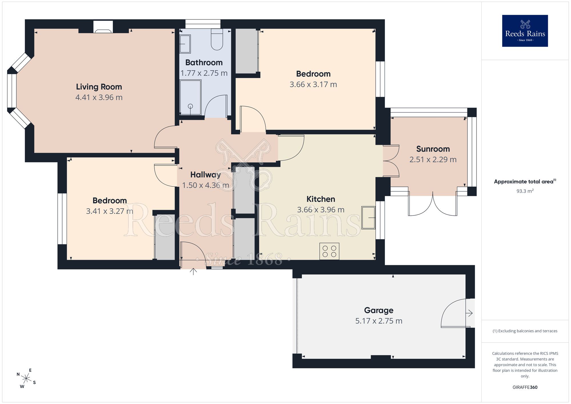 Floorplan of 2 bedroom Detached Bungalow for sale, Redhill Heights, Glasshoughton, West Yorkshire, WF10