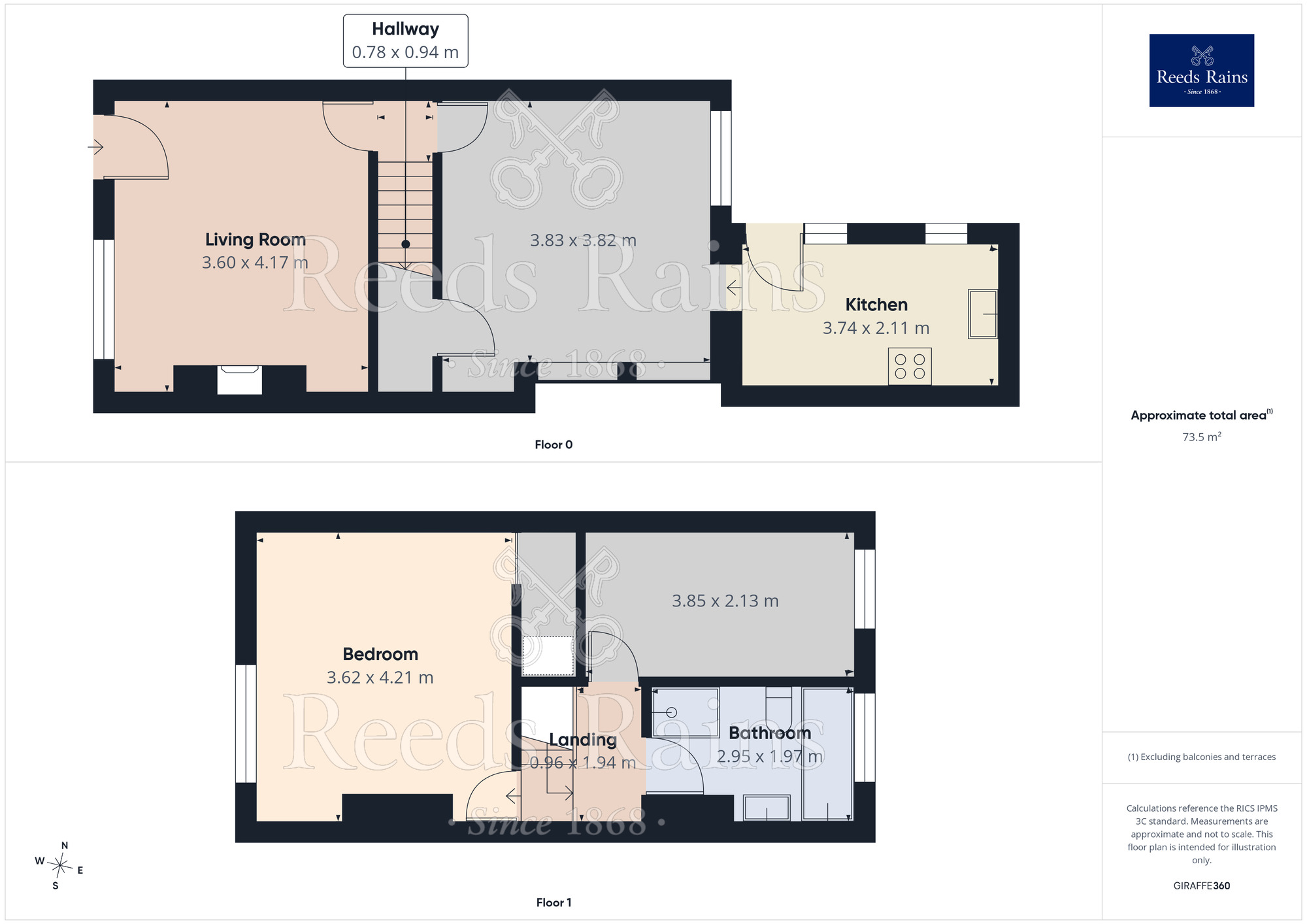 Floorplan of 2 bedroom Mid Terrace House for sale, Ashton Road, Castleford, West Yorkshire, WF10