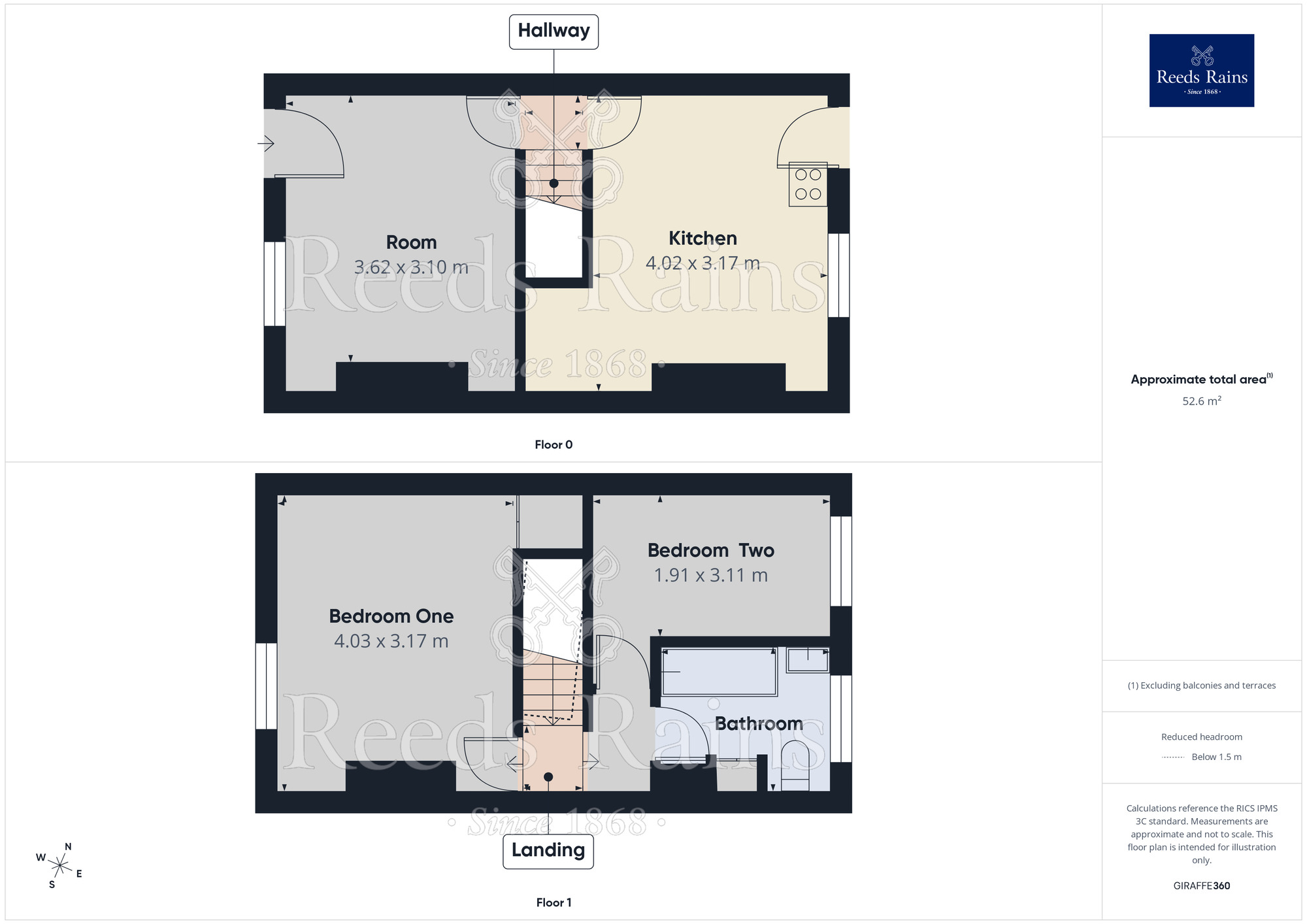 Floorplan of 2 bedroom Mid Terrace House to rent, Grafton Street, Castleford, West Yorkshire, WF10