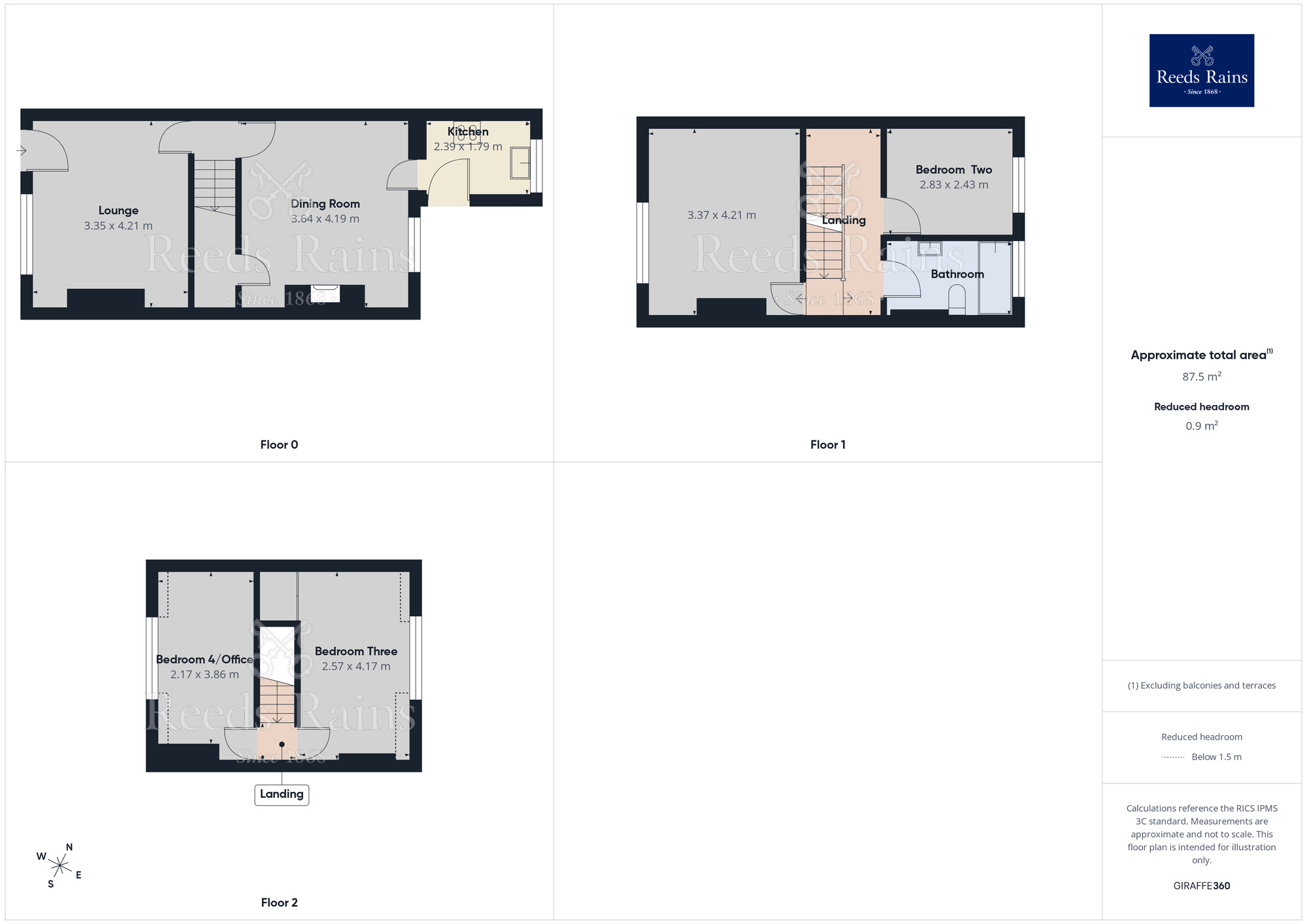 Floorplan of 4 bedroom Mid Terrace House to rent, Grafton Street, Castleford, West Yorkshire, WF10