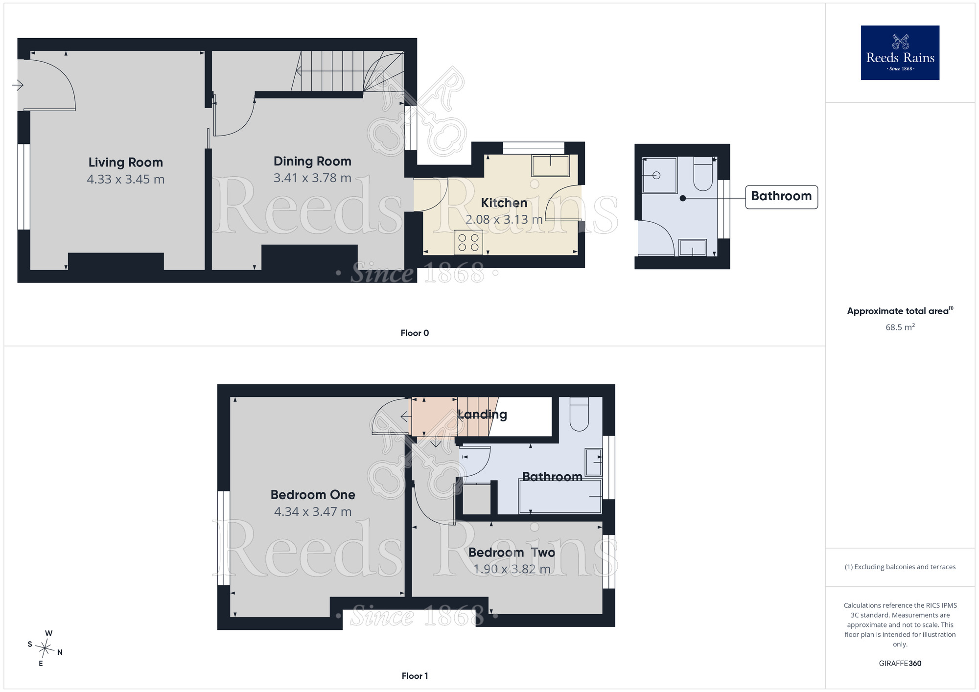 Floorplan of 2 bedroom Mid Terrace House to rent, Ridgefield Street, Castleford, West Yorkshire, WF10