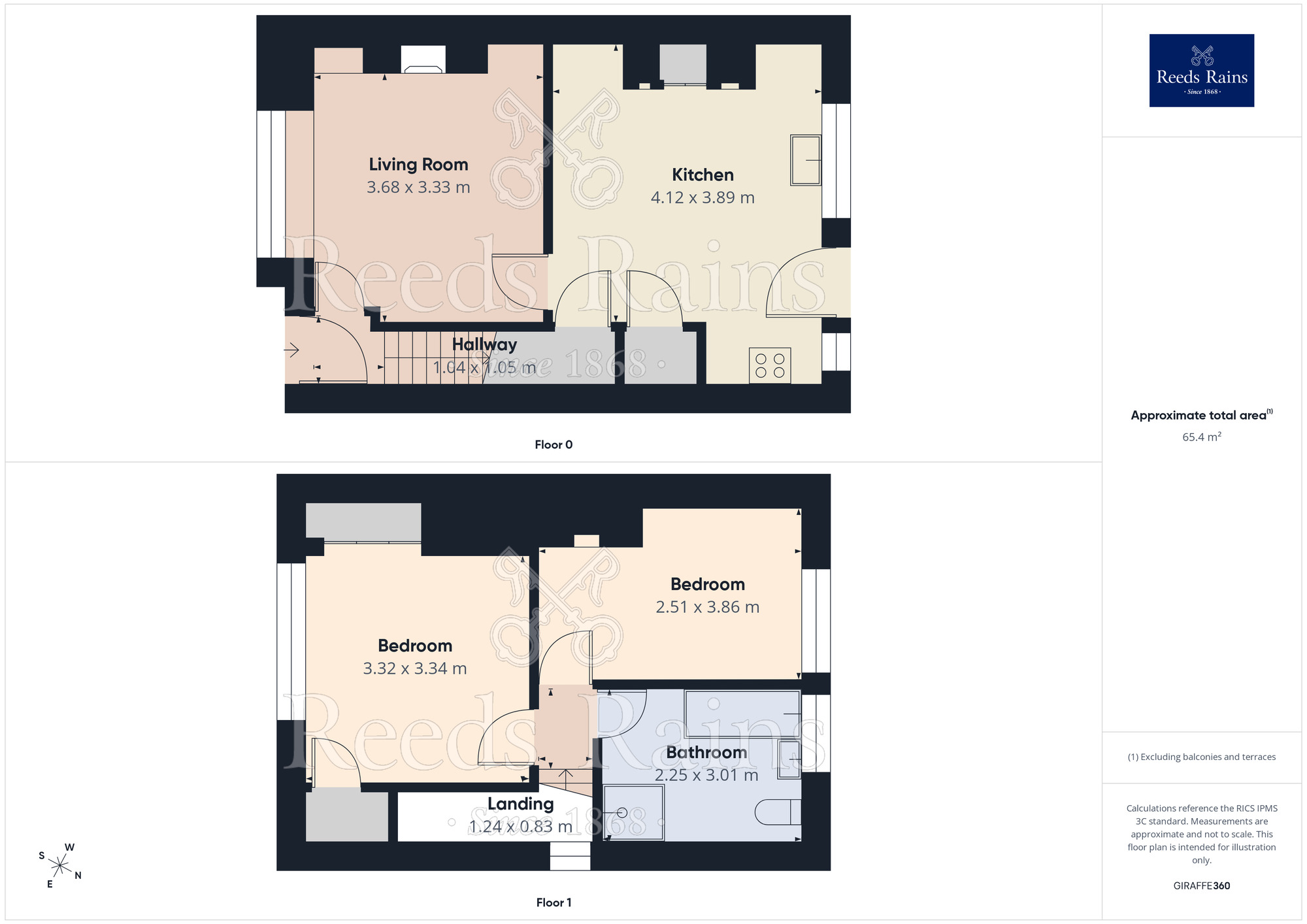 Floorplan of 2 bedroom End Terrace House for sale, St. Helens Place, Castleford, West Yorkshire, WF10