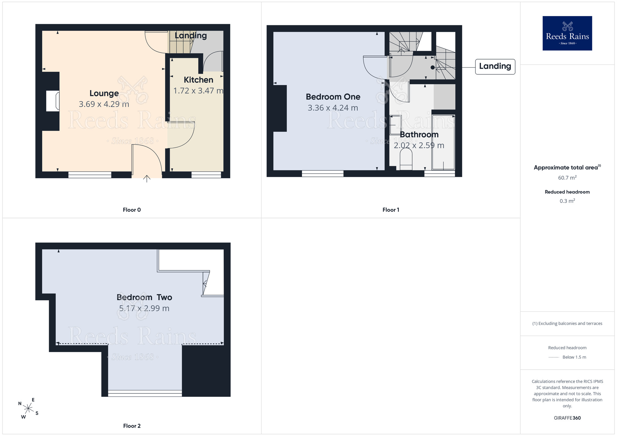 Floorplan of 2 bedroom Mid Terrace House to rent, Lake Terrace, Leeds, West Yorkshire, LS10