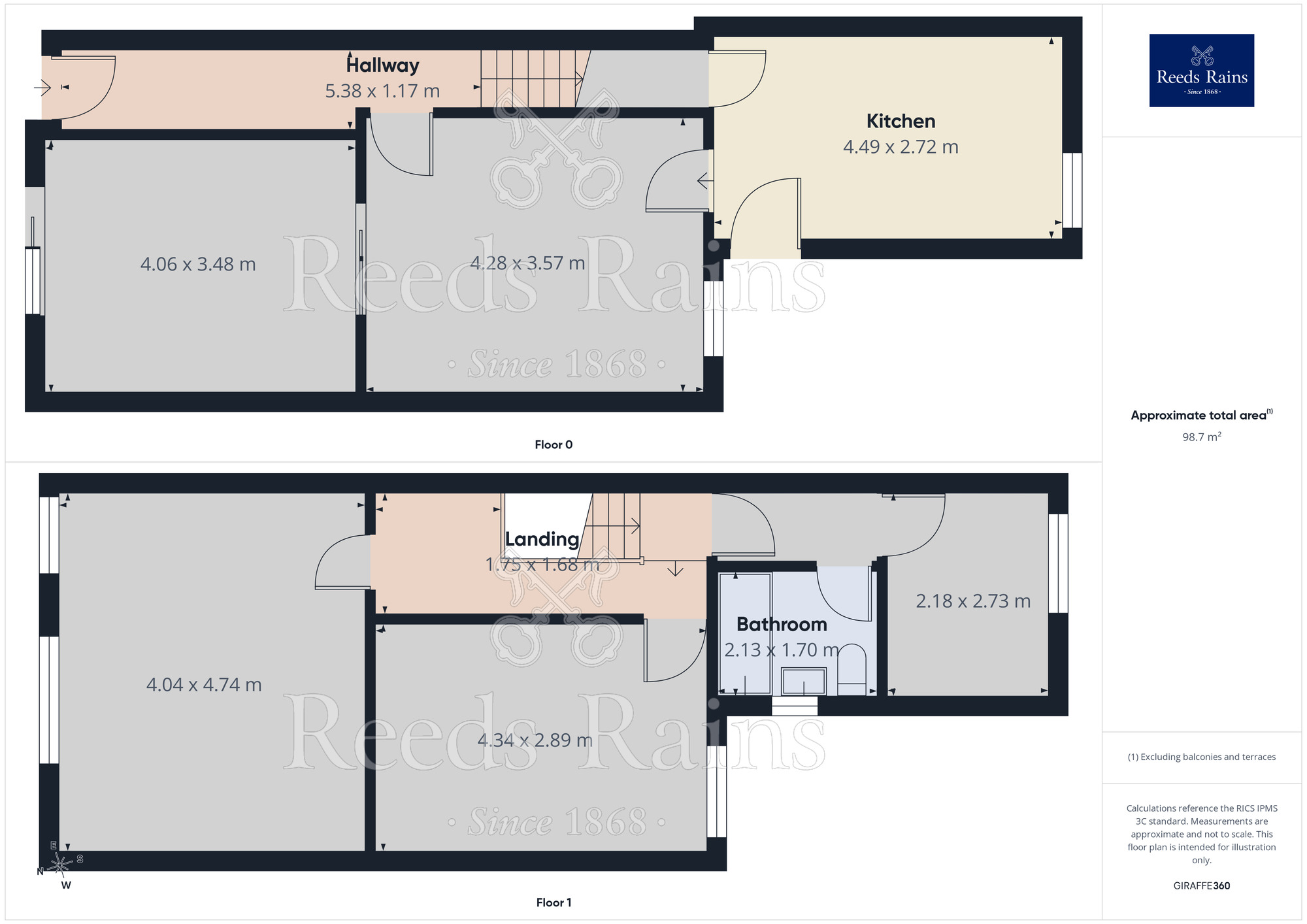 Floorplan of 3 bedroom Mid Terrace House to rent, Front Street, Castleford, West Yorkshire, WF10